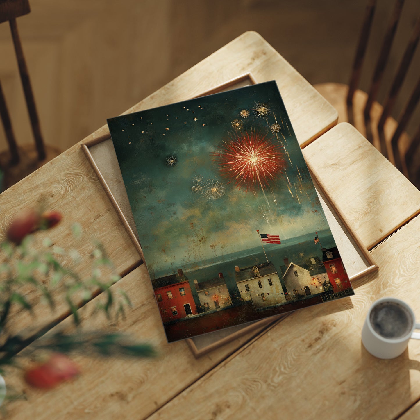Smoke and Stars Over the Harbor