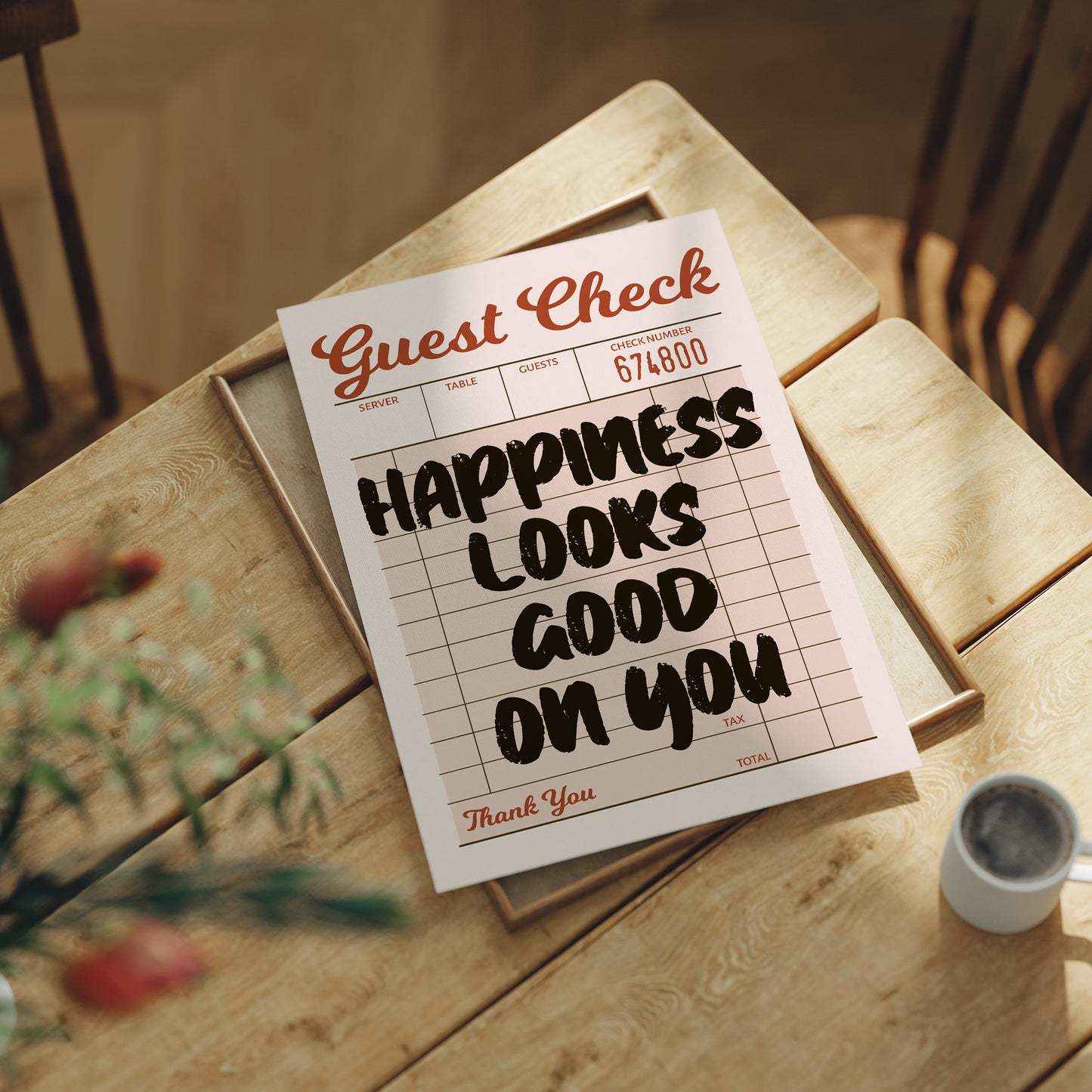 Order Up: One Happiness, No Substitutions