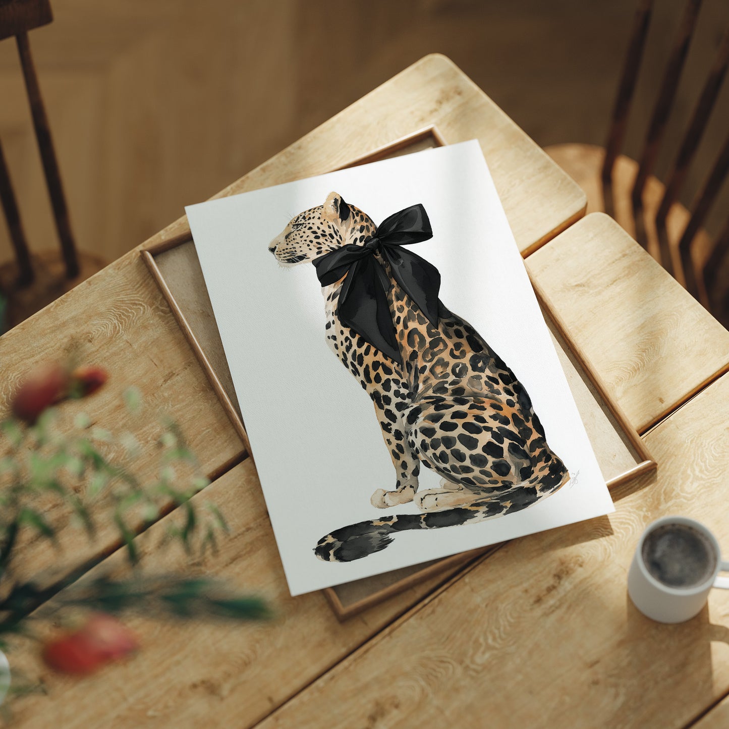 Painted Leopard, Bow Included