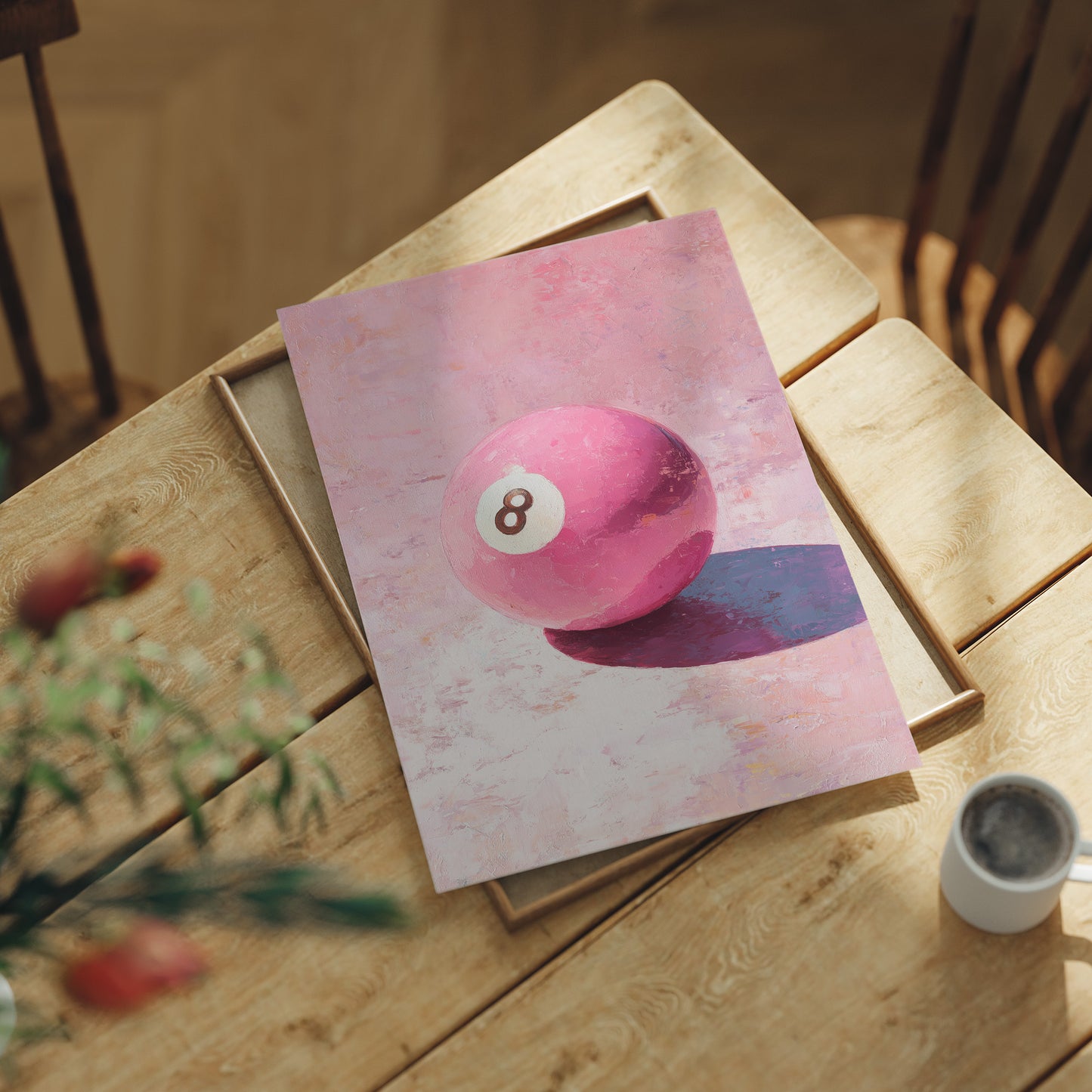 Eight Ball, Painted in Pink