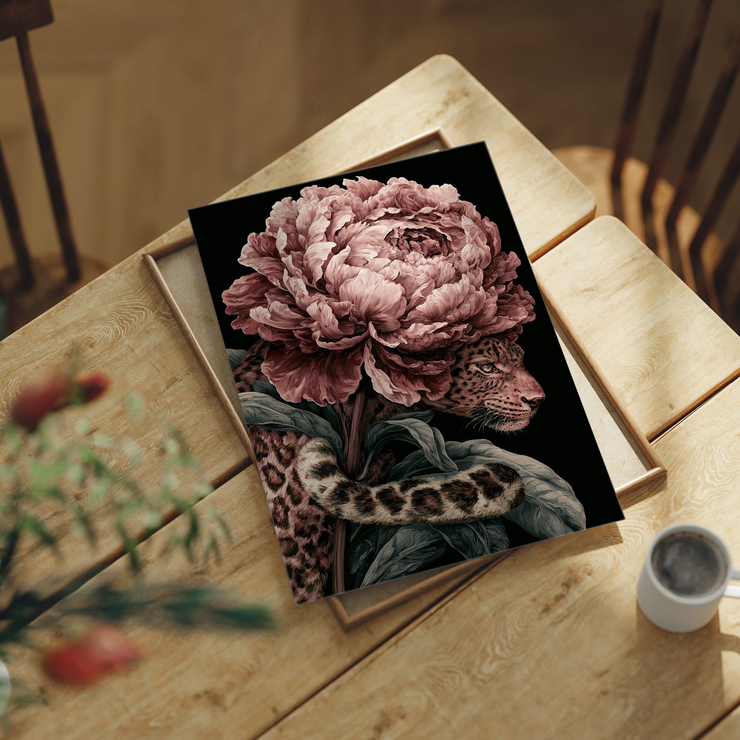 Leopard Beneath the Peony