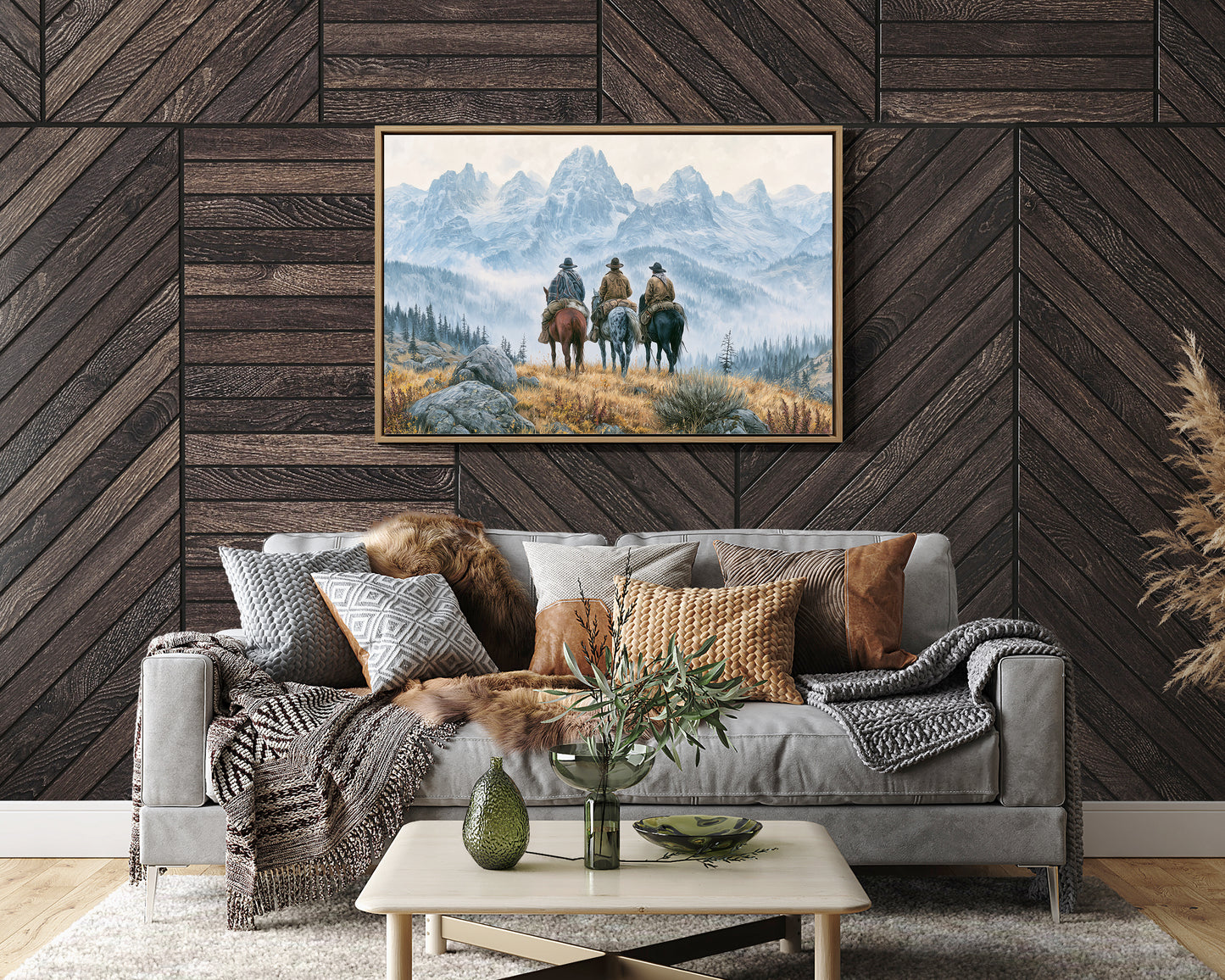 Riders at the Foot of the Tetons