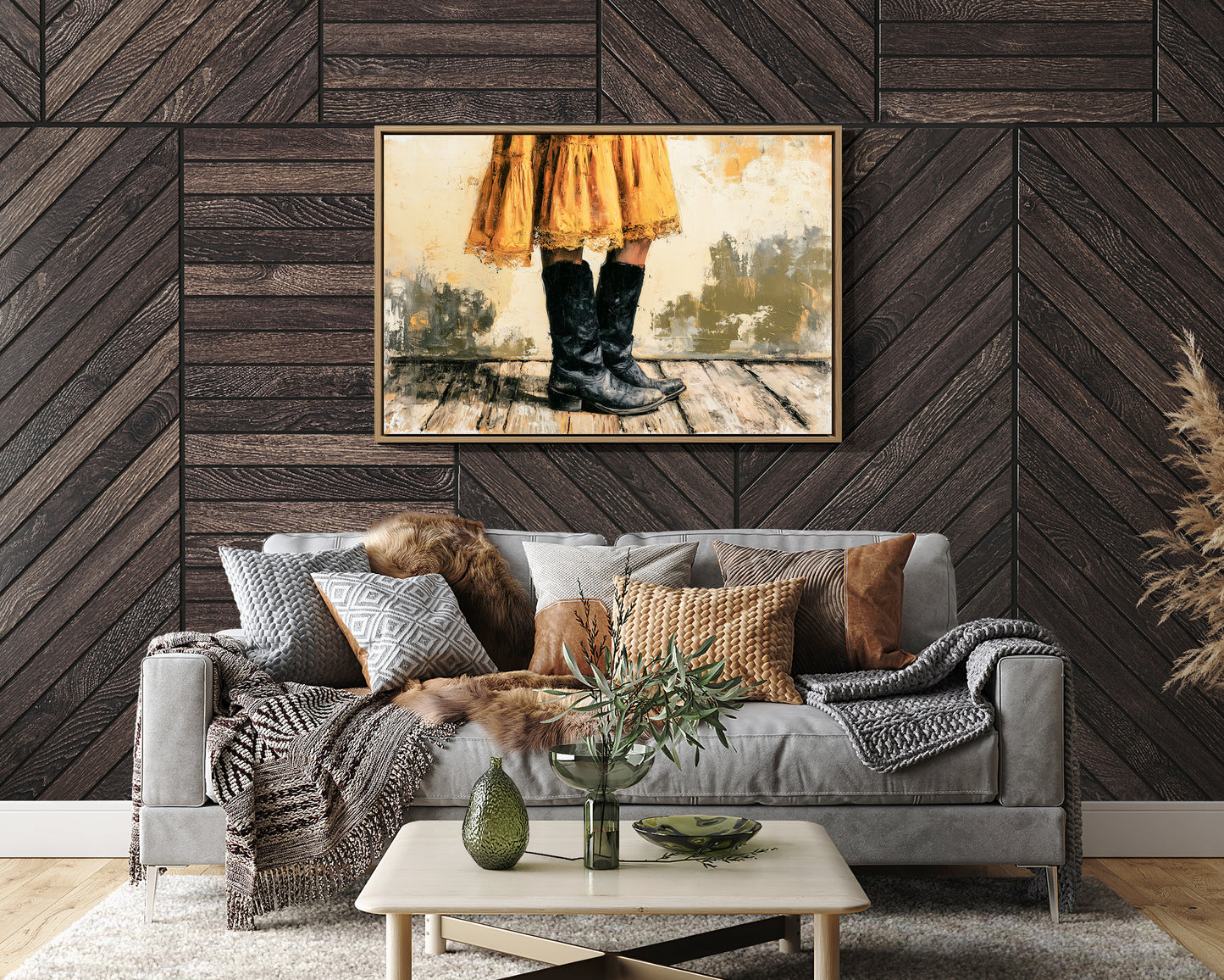 Marigold Skirt, Midnight Boots