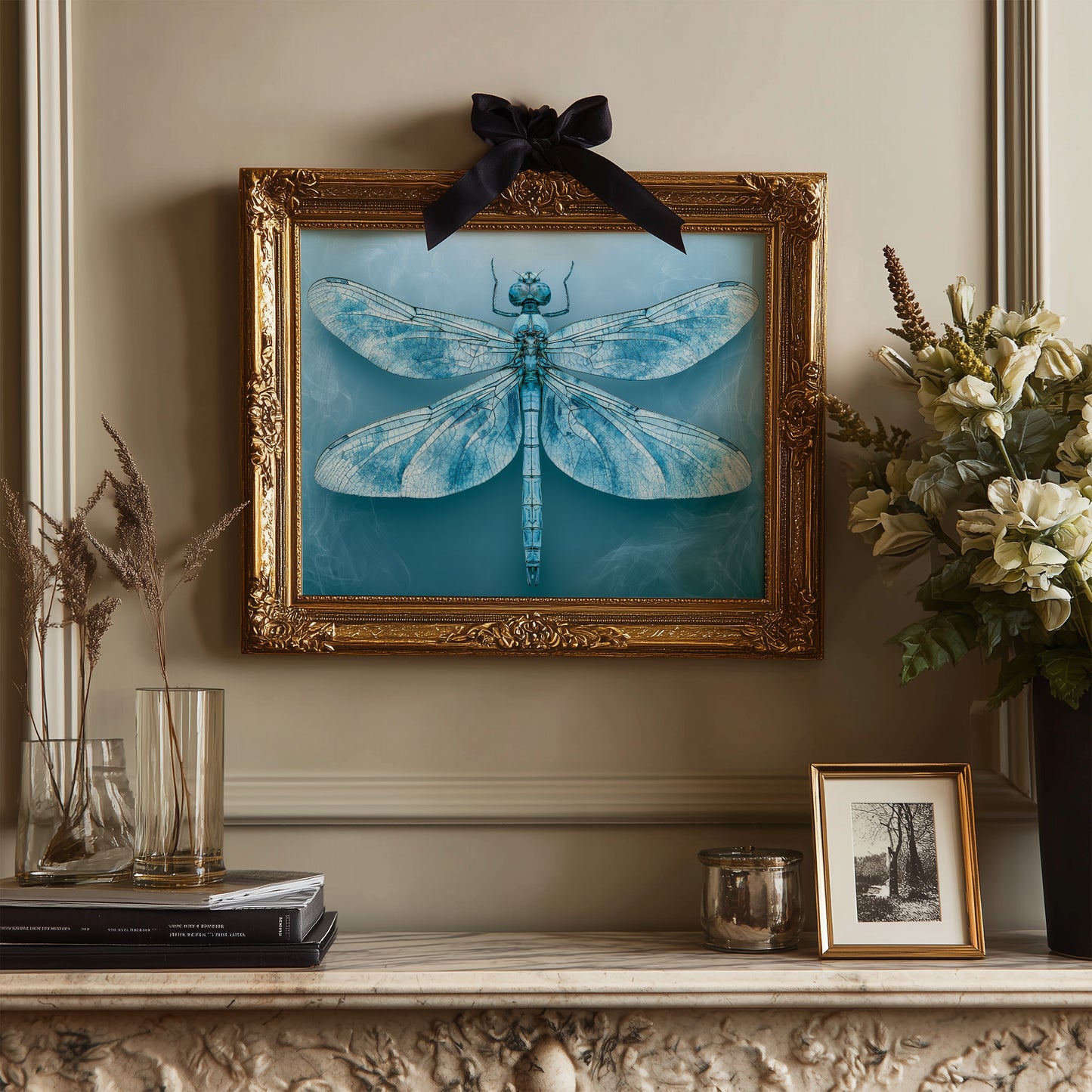 Frost-Blue Dragonfly Study