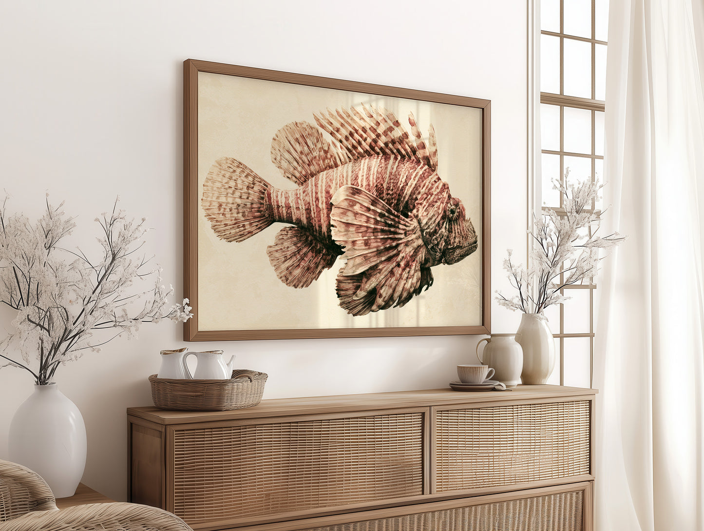 Lionfish in Antique Sepia
