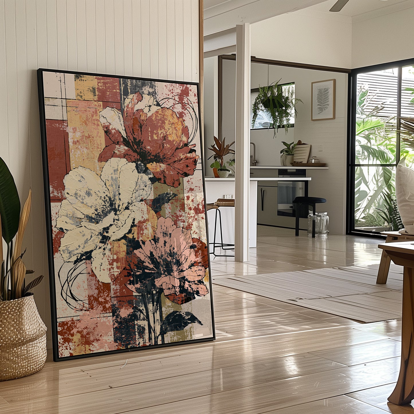Blooms in Color Block & Splatter
