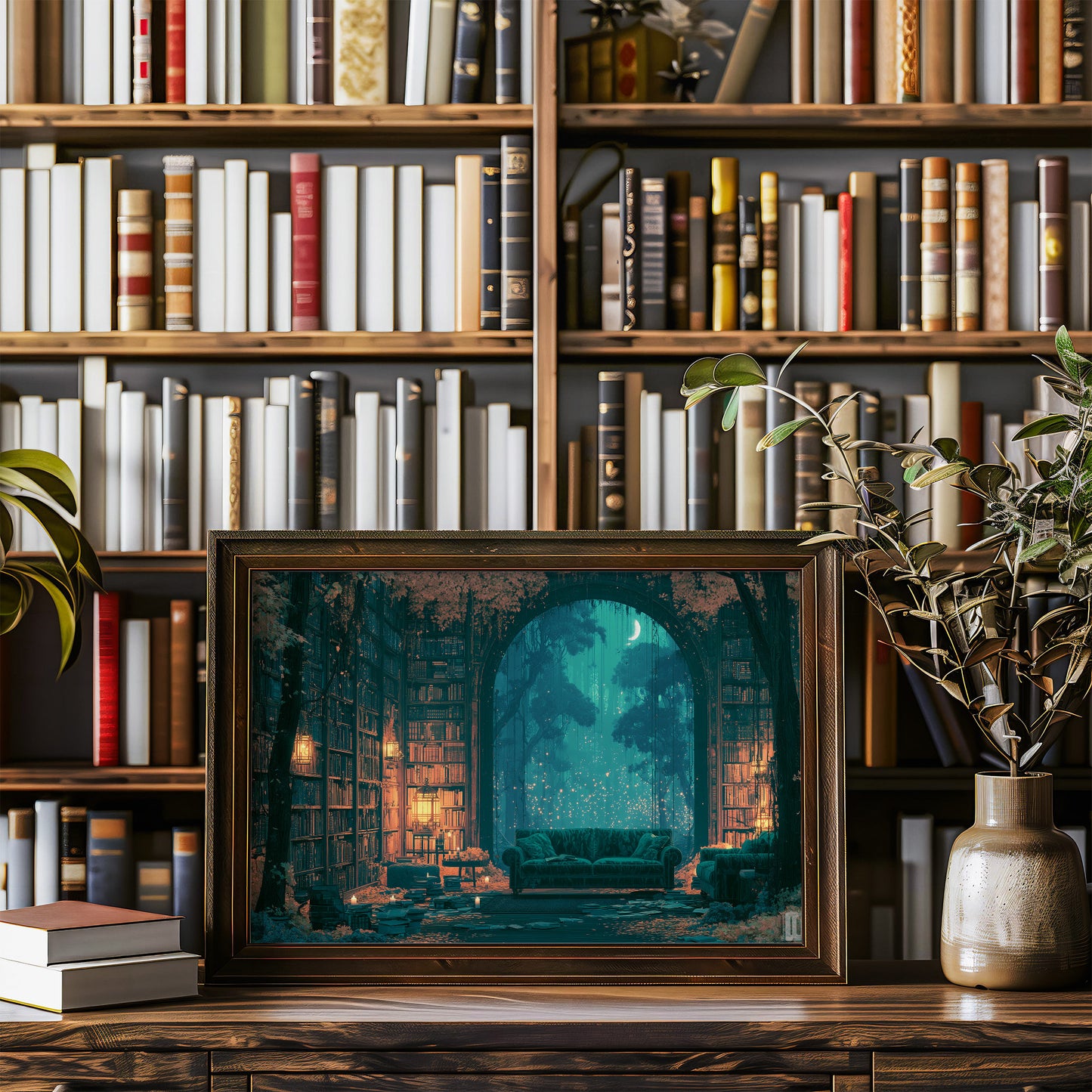 Midnight Library, Moonlit Woods