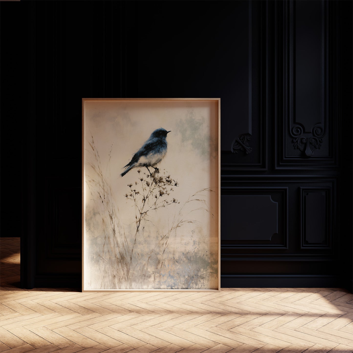 Bluebird on a Winter Branch