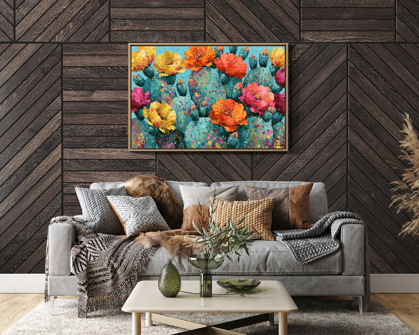 Cactus Bloom, Speckled Turquoise