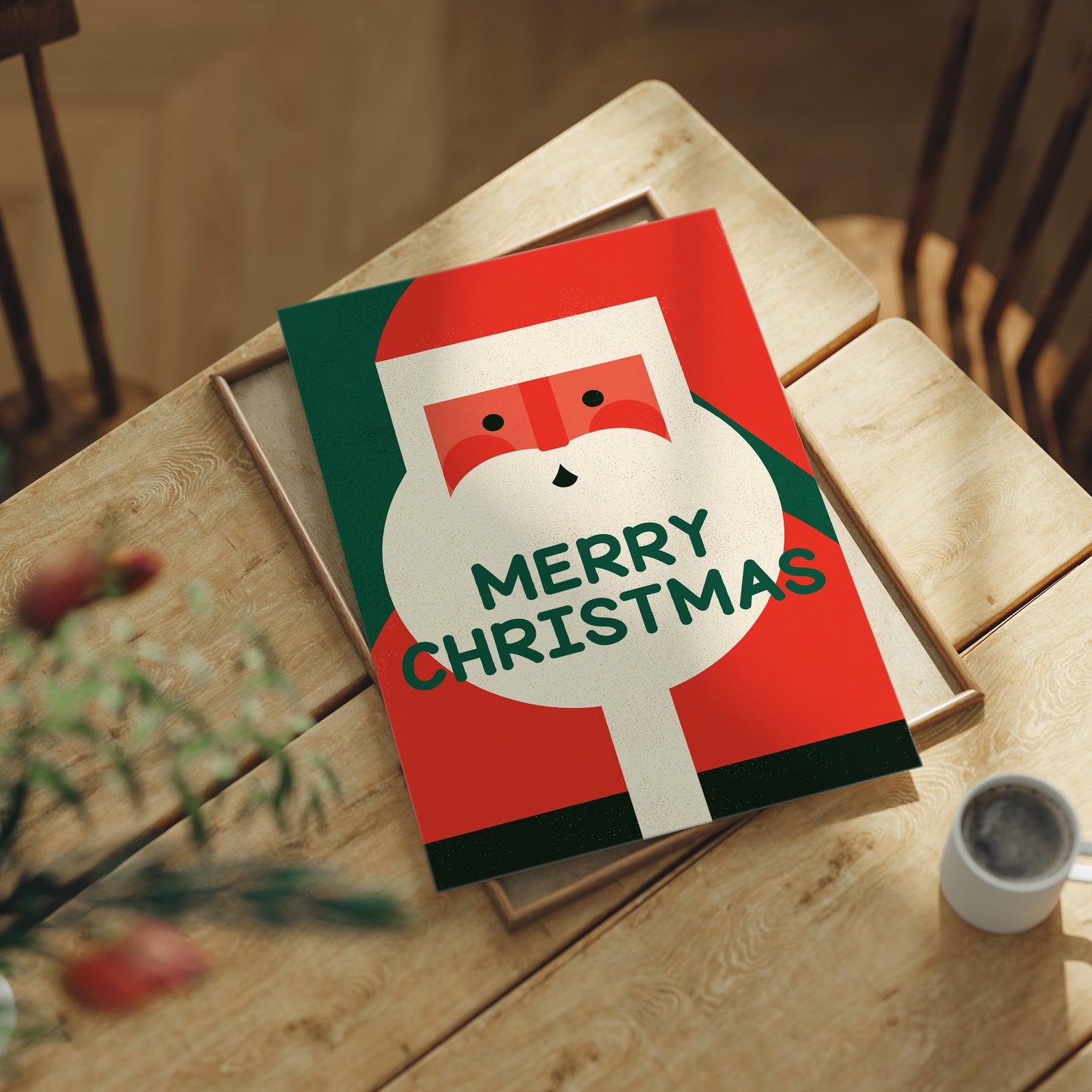 Merry Christmas Santa Face
