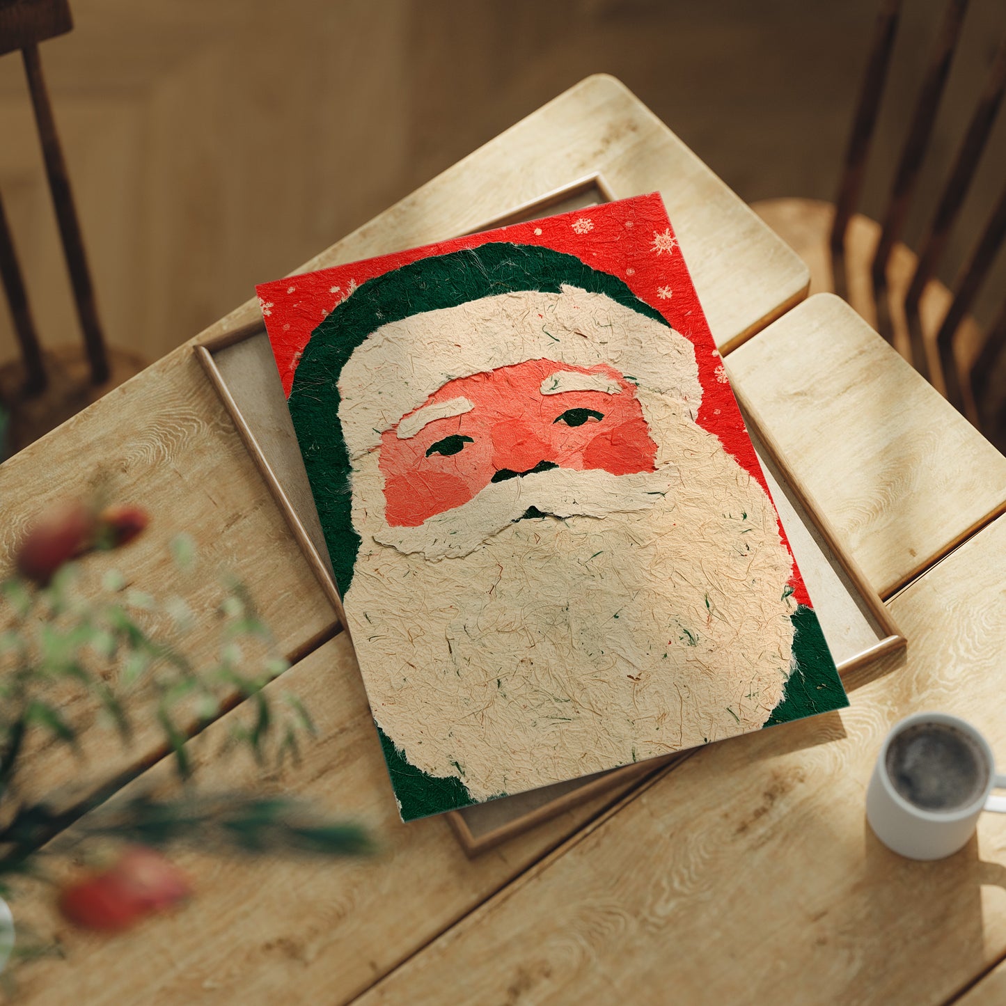 Santa in Torn Paper