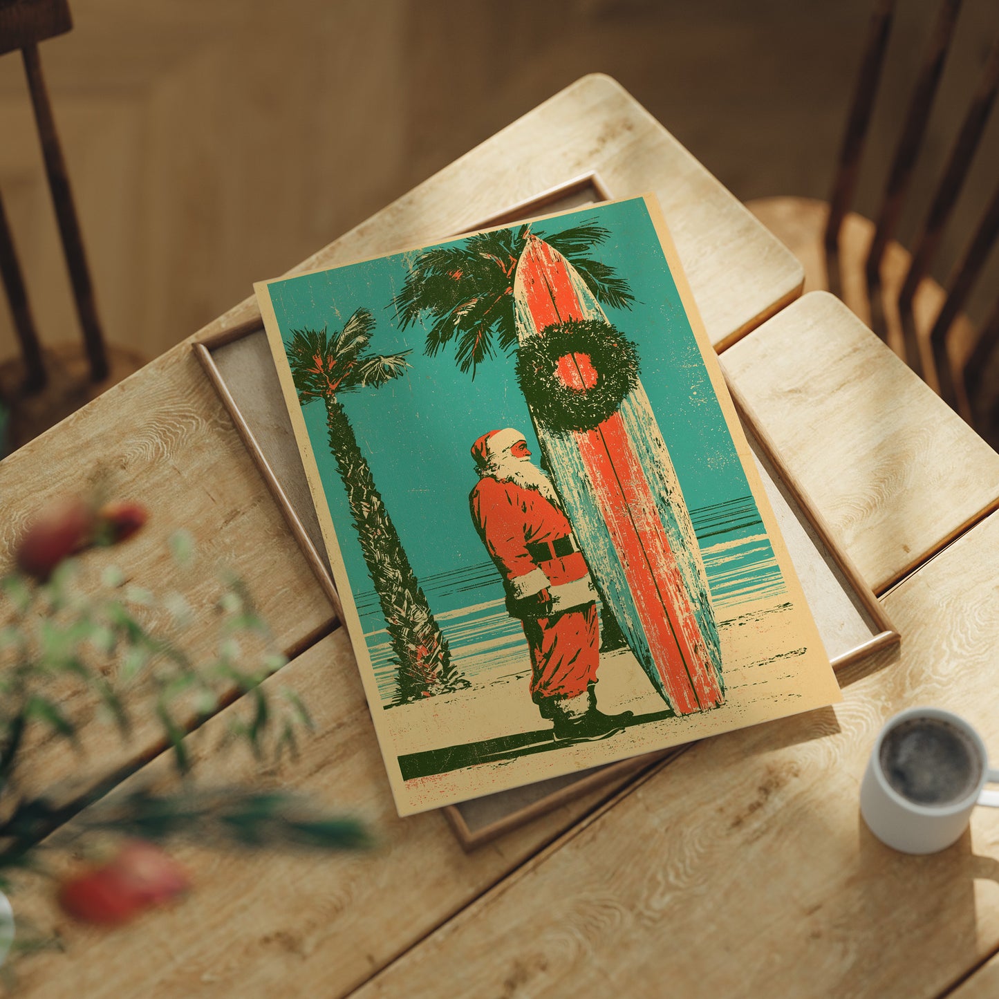 Surfboard Santa, Coastal Christmas