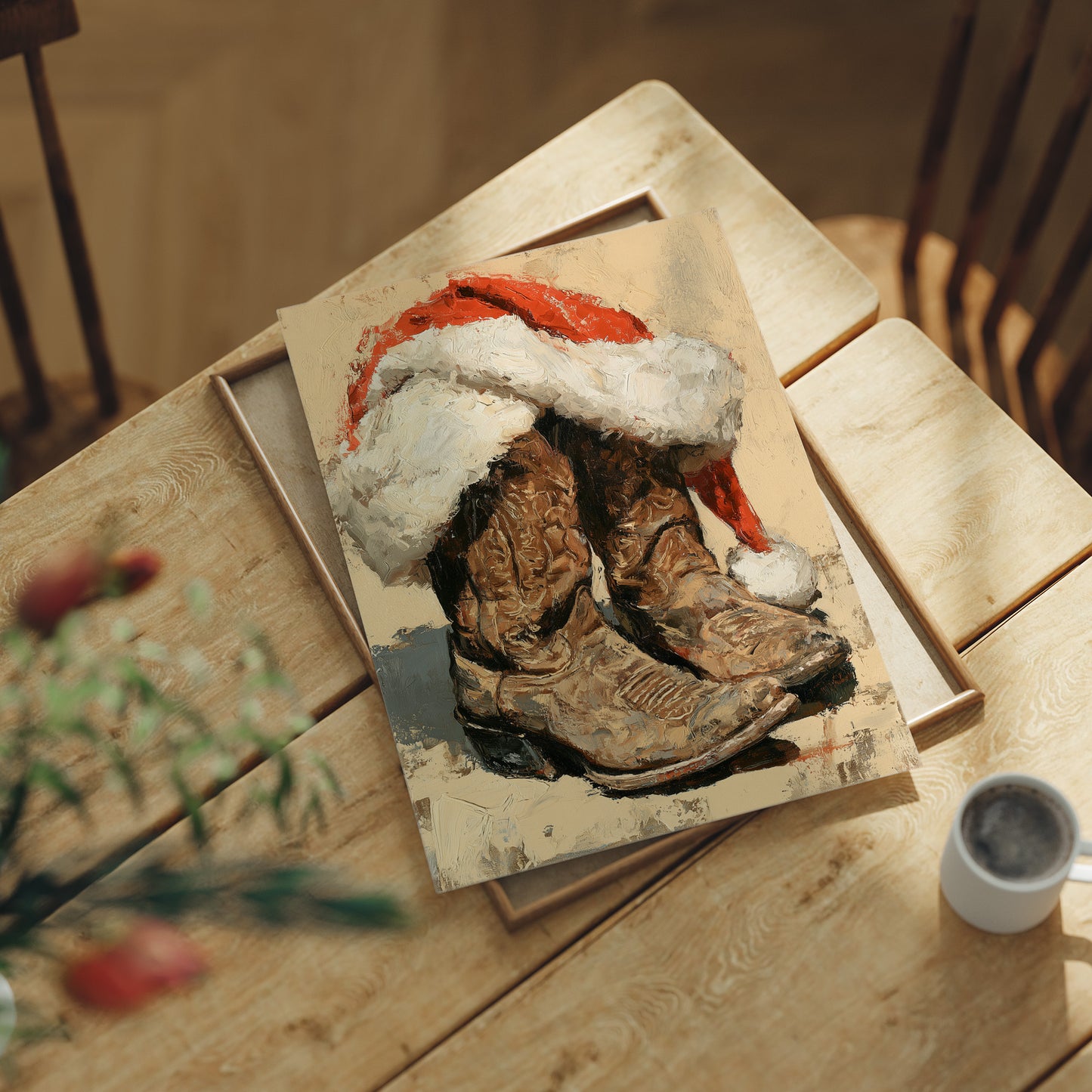 Weathered Boots, Santa's Visit