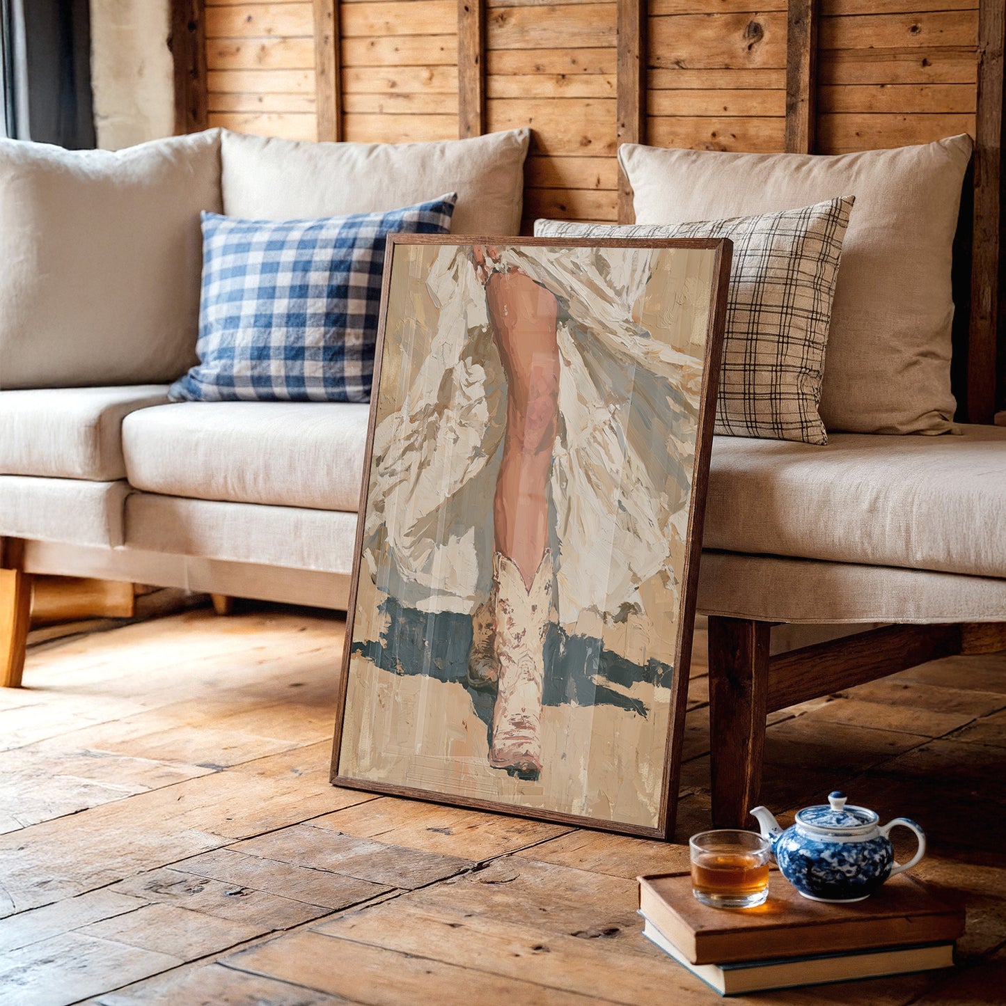 Dust On Cream Cowboy Boots