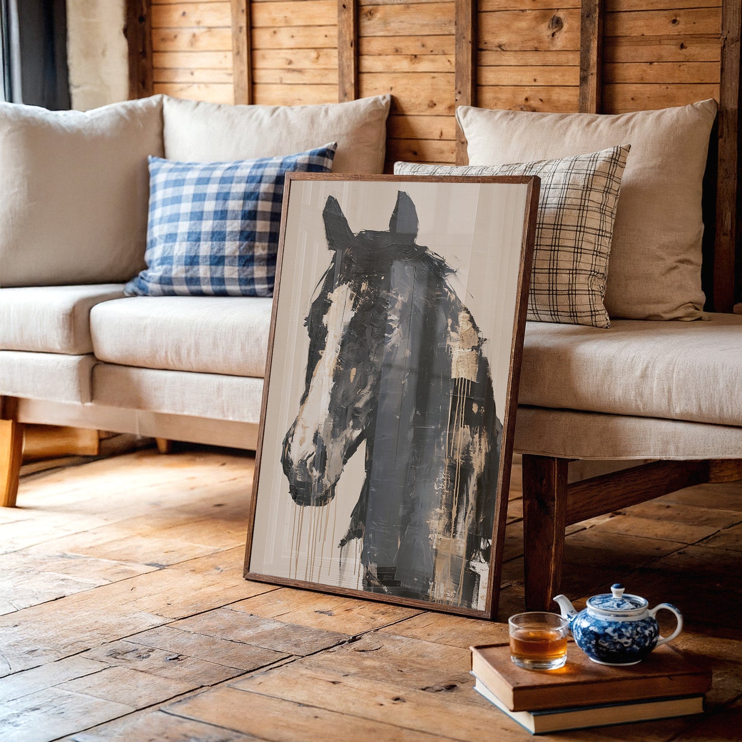 Ink Drip Horse Portrait