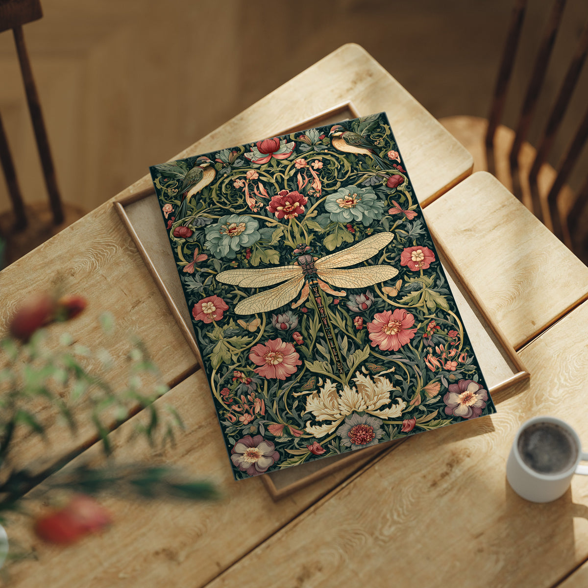 Dragonfly and Songbirds in Bloom