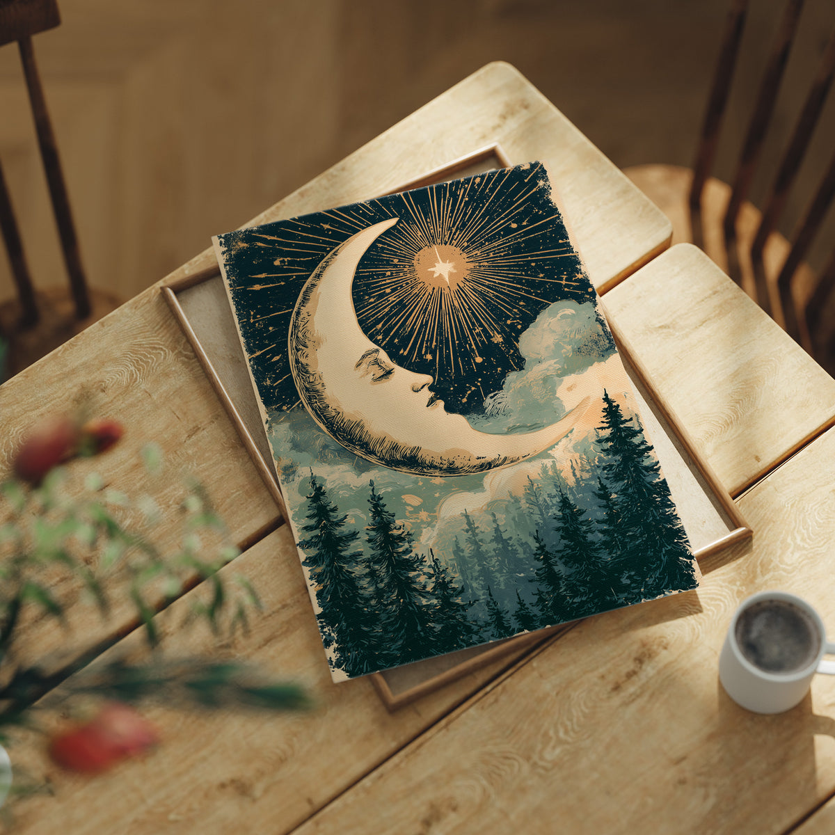 Crescent Moon and the Radiant Star