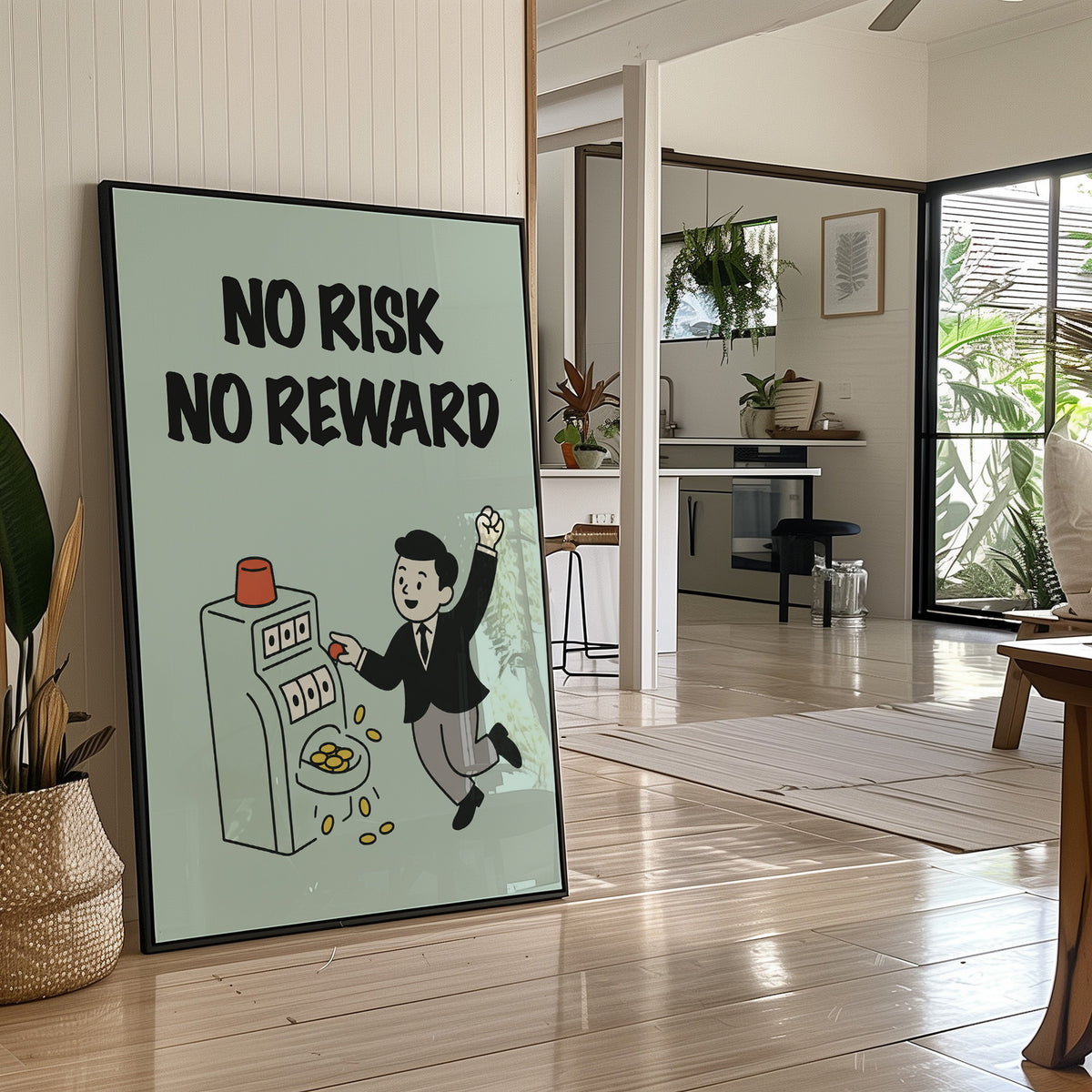 No Risk No Reward Slot Machine Art