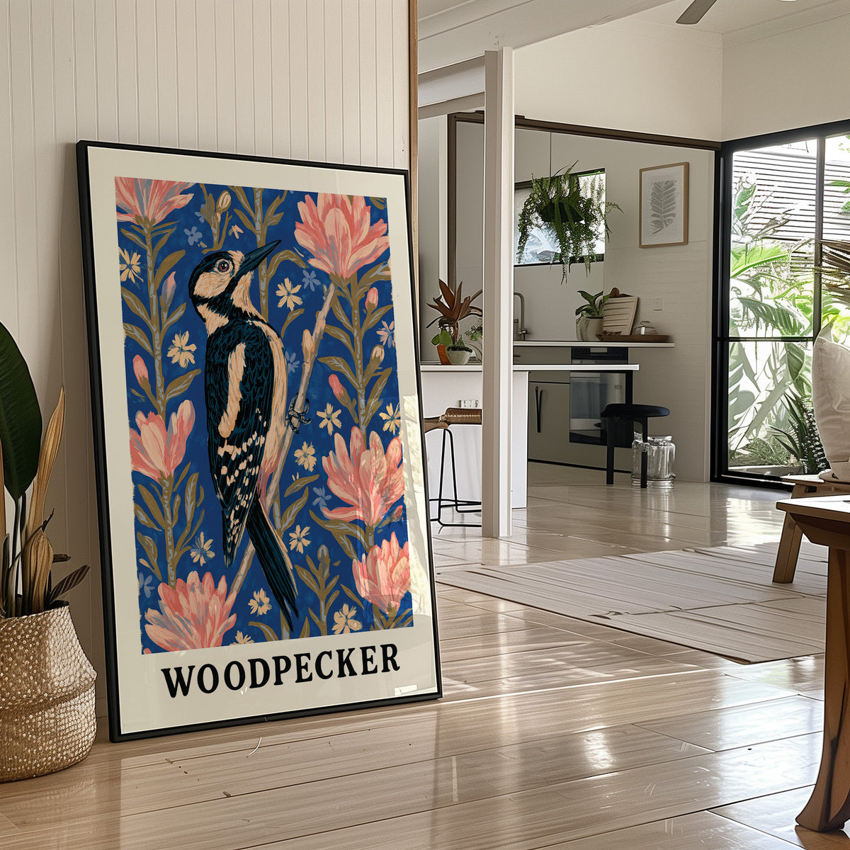 Woodpecker in Coral Blossom