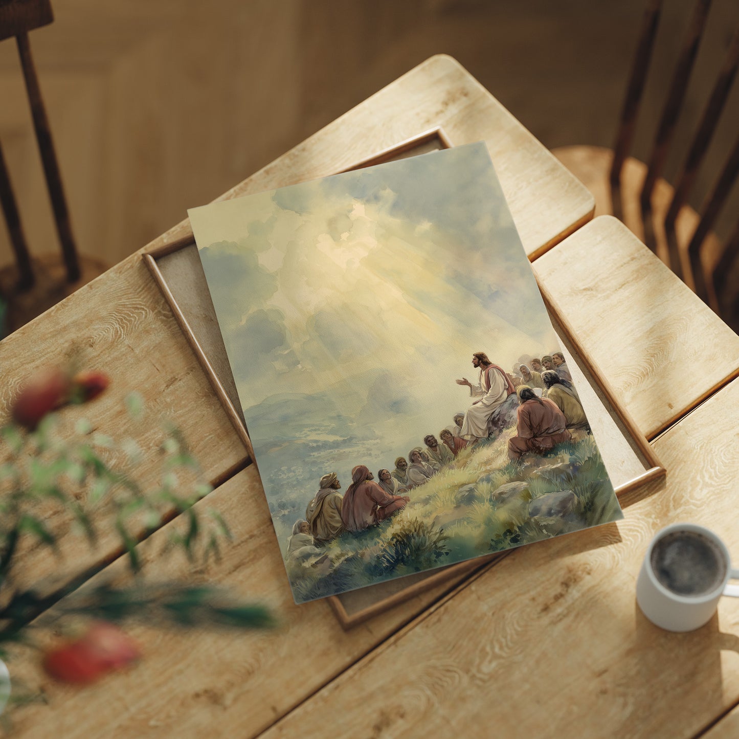 Sunlit Gathering On Hillside Heights