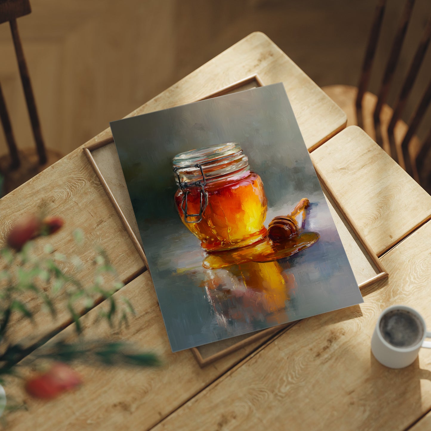 Golden Stillness in Glass