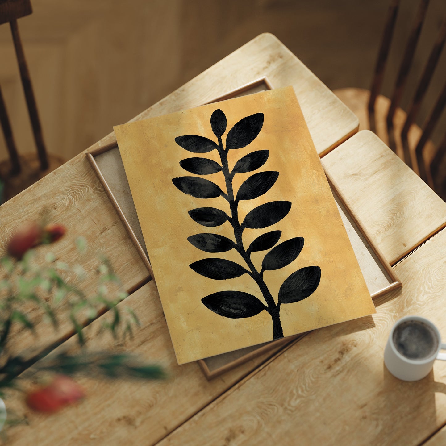 Golden Stem in Shadow