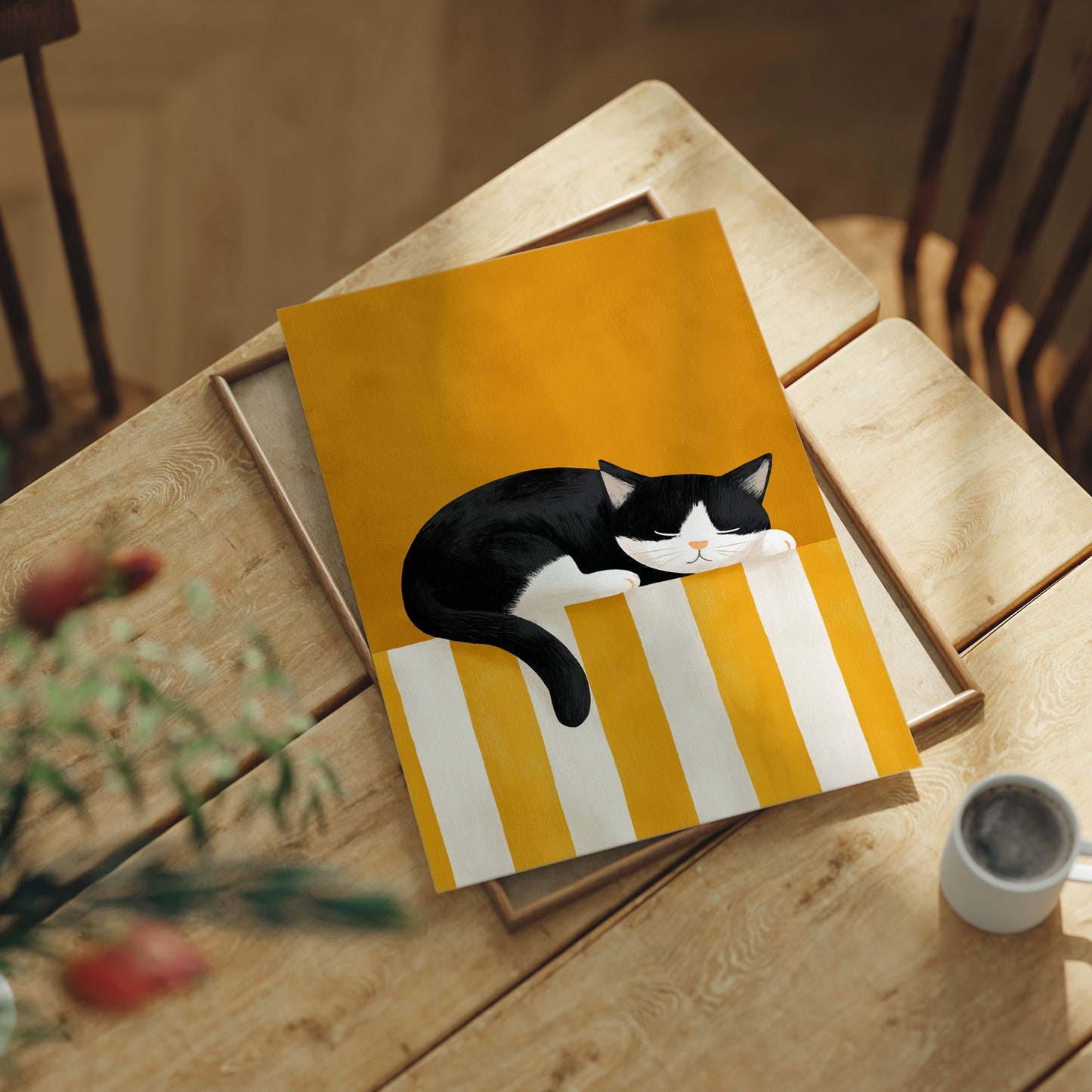 Sunlit Nap in Mustard Stripes