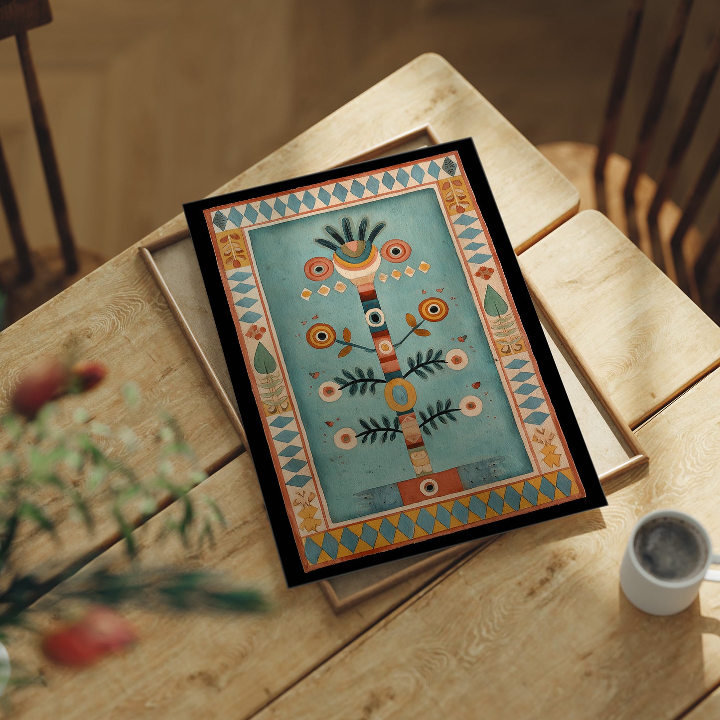 Folk Totem in Teal