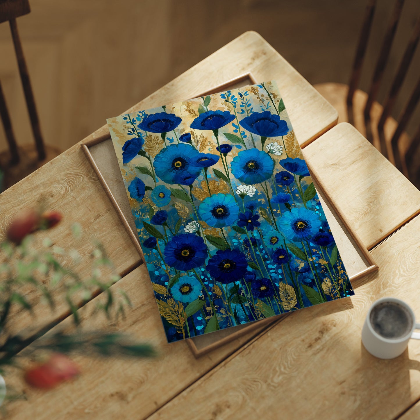 Midnight Blooms in Blue