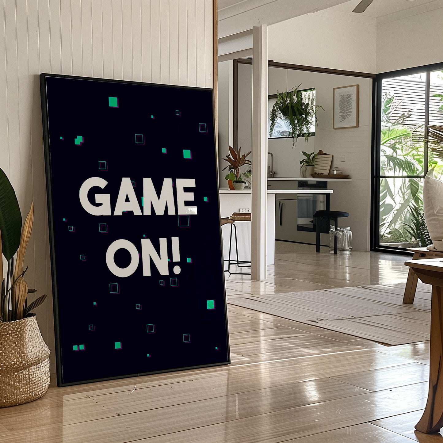 Game On Neon Gamer Art