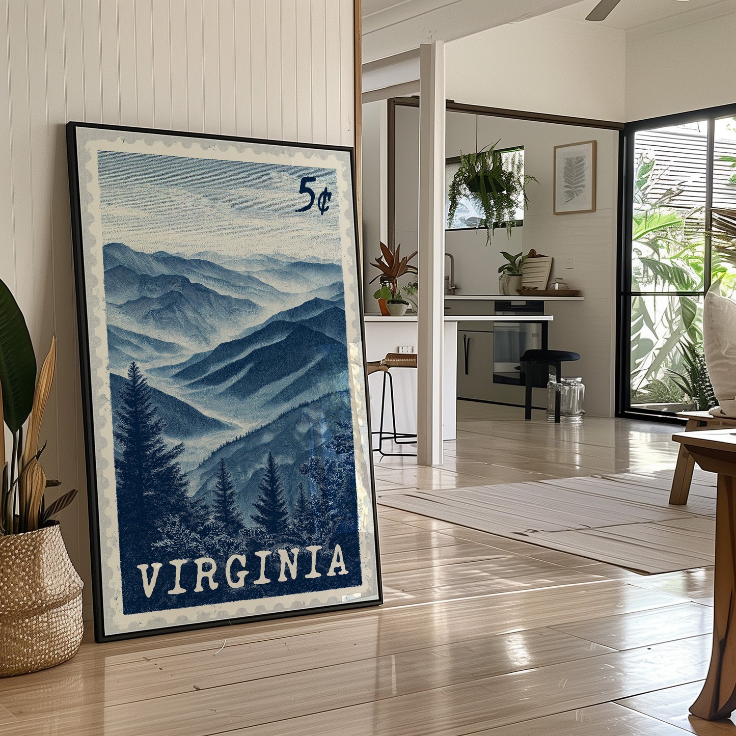 Virginia Blue Ridge Stamp Art