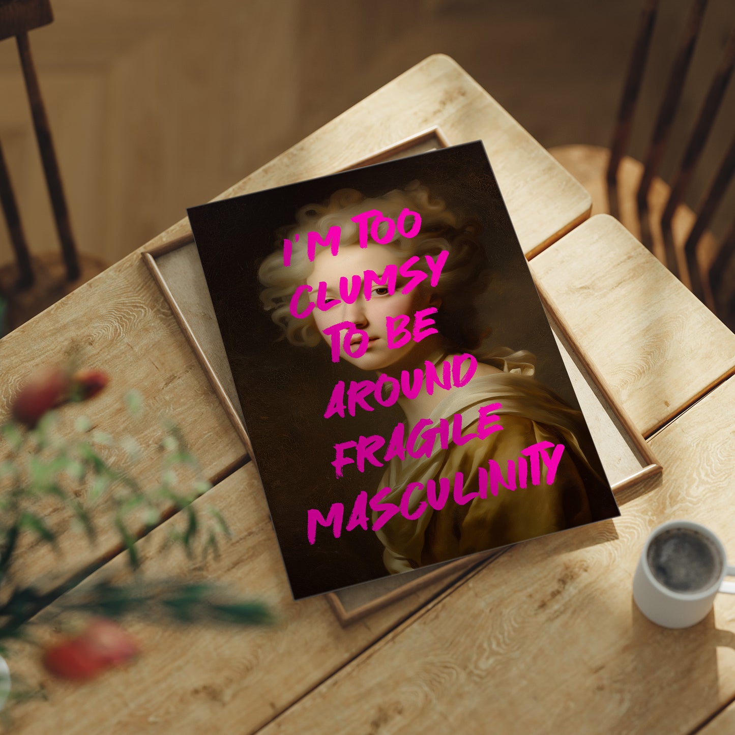 Im Too Clumsy To Be Around Fragile Masculinity Print