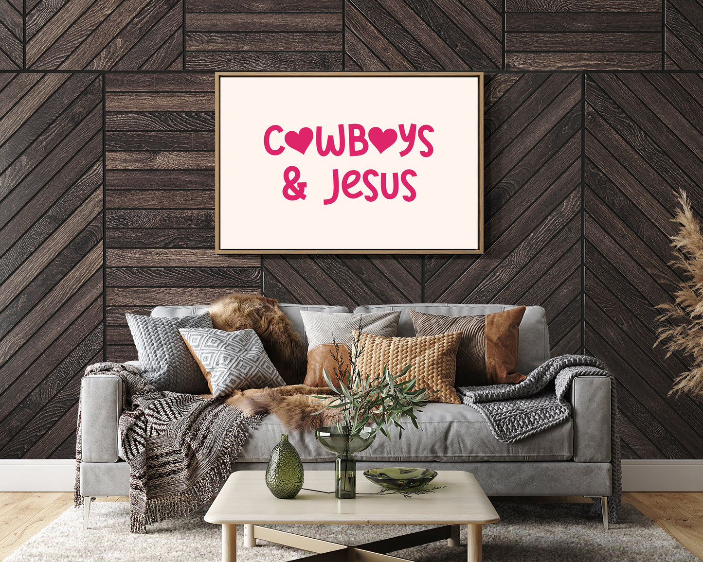 Cowboys and Jesus Western Wall Art