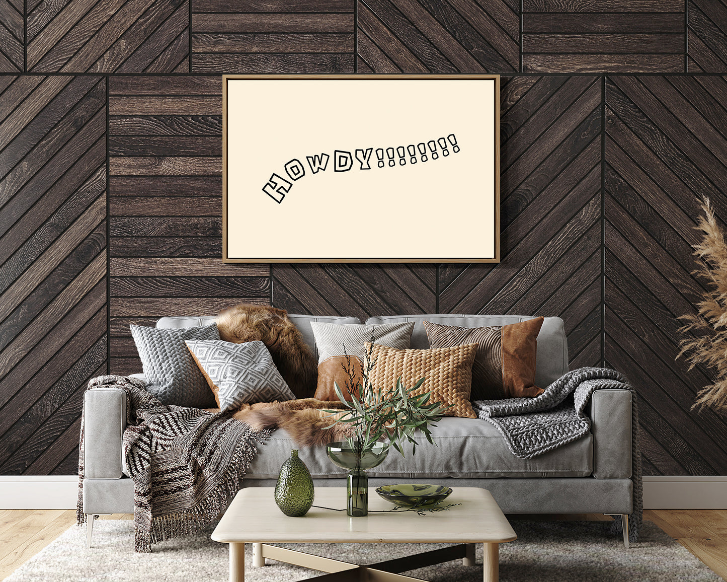 Howdy Western Typography Wall Art