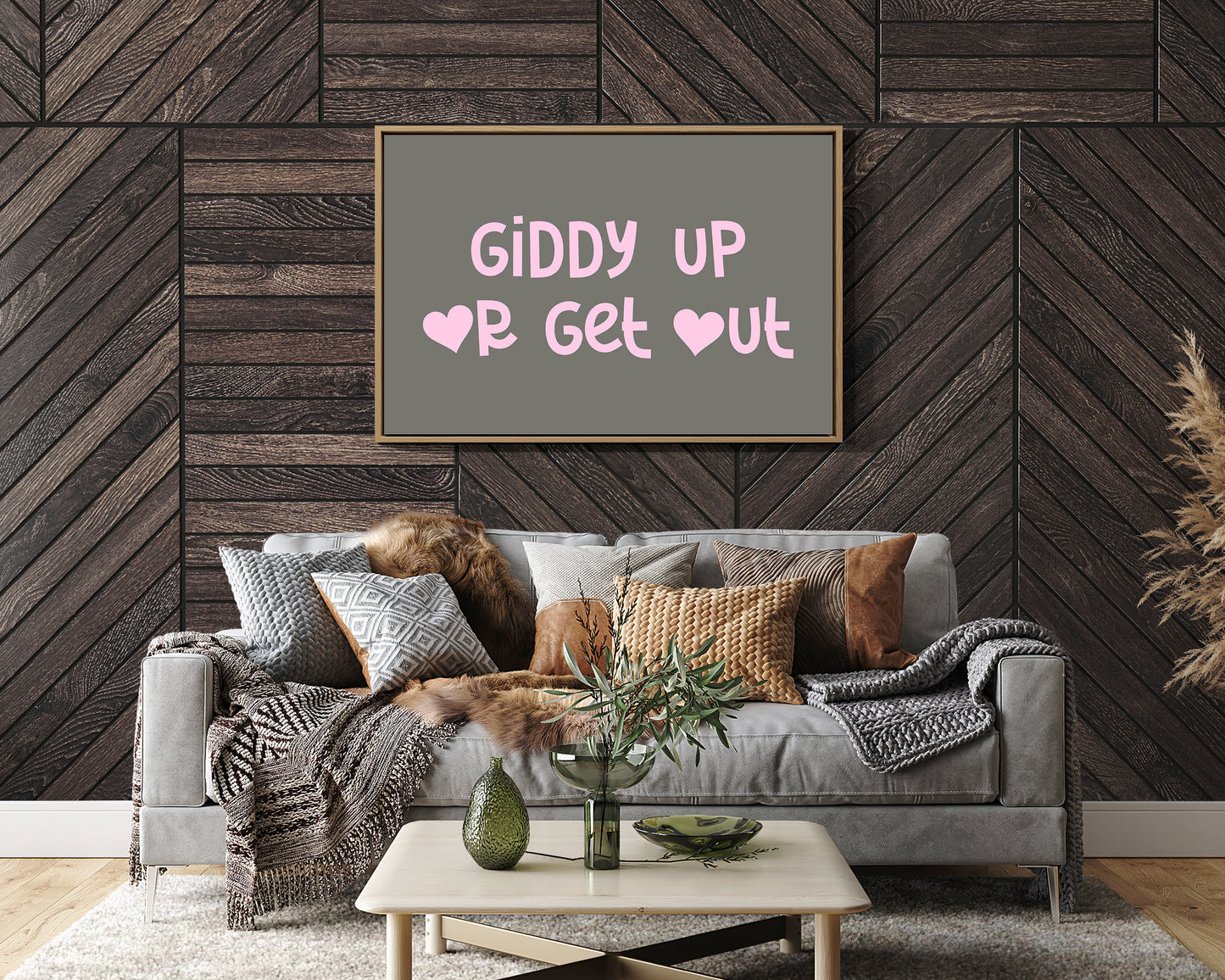 Giddy Up or Get Out Western Wall Art