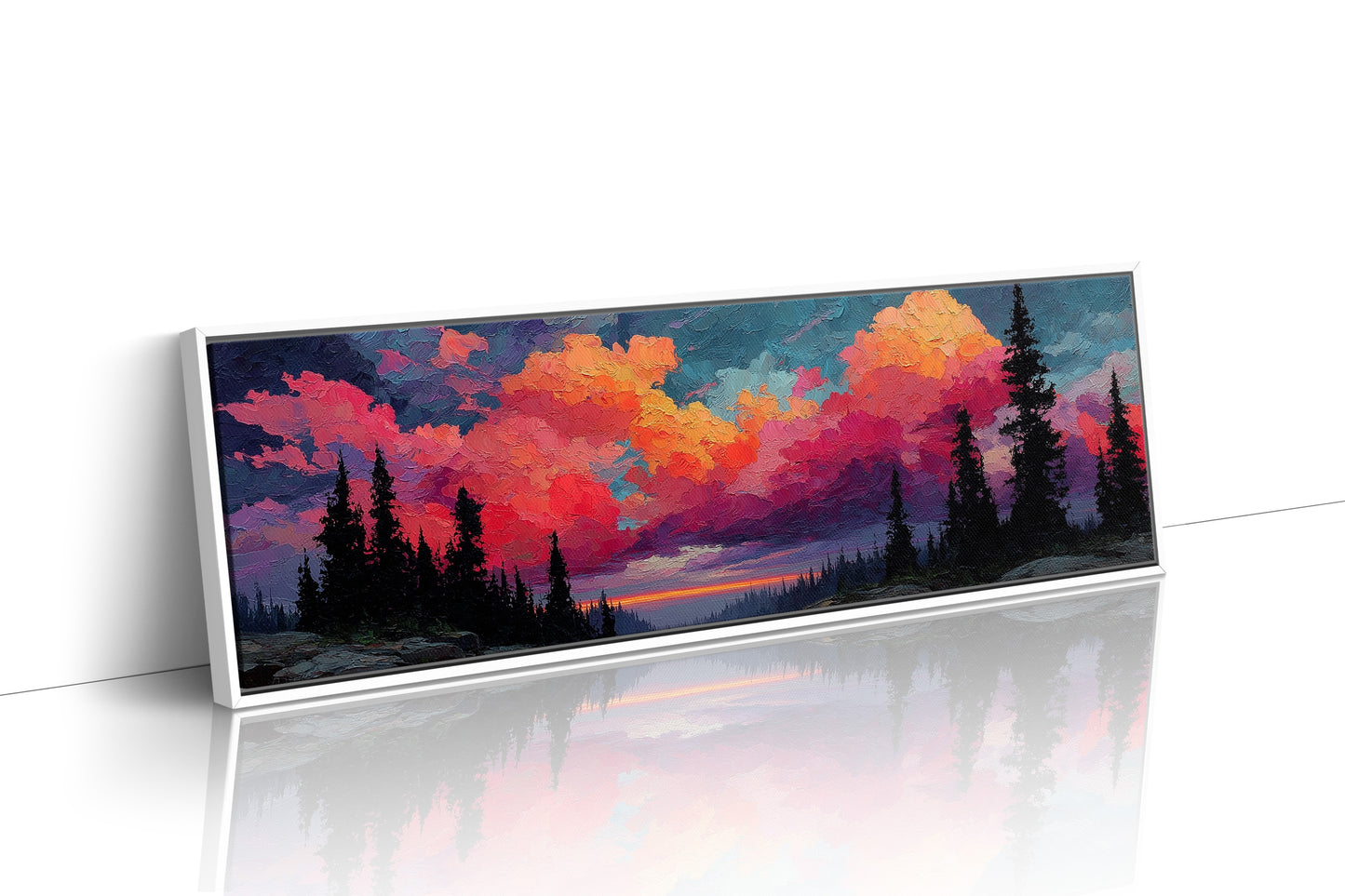 Crimson Skies Over Silent Pines