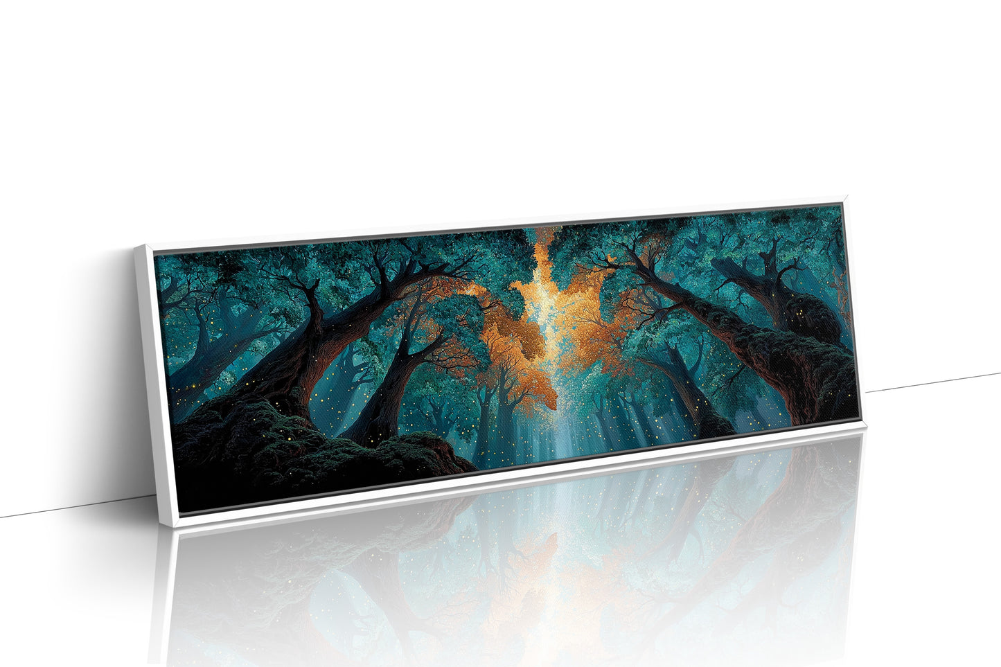 Golden Light Through the Enchanted Forest