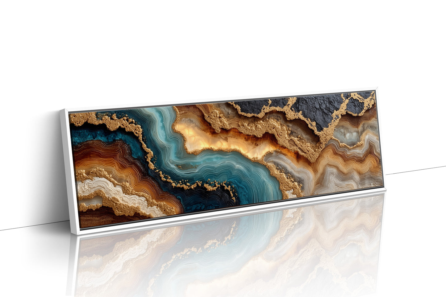 Teal and Gold Geode Flow