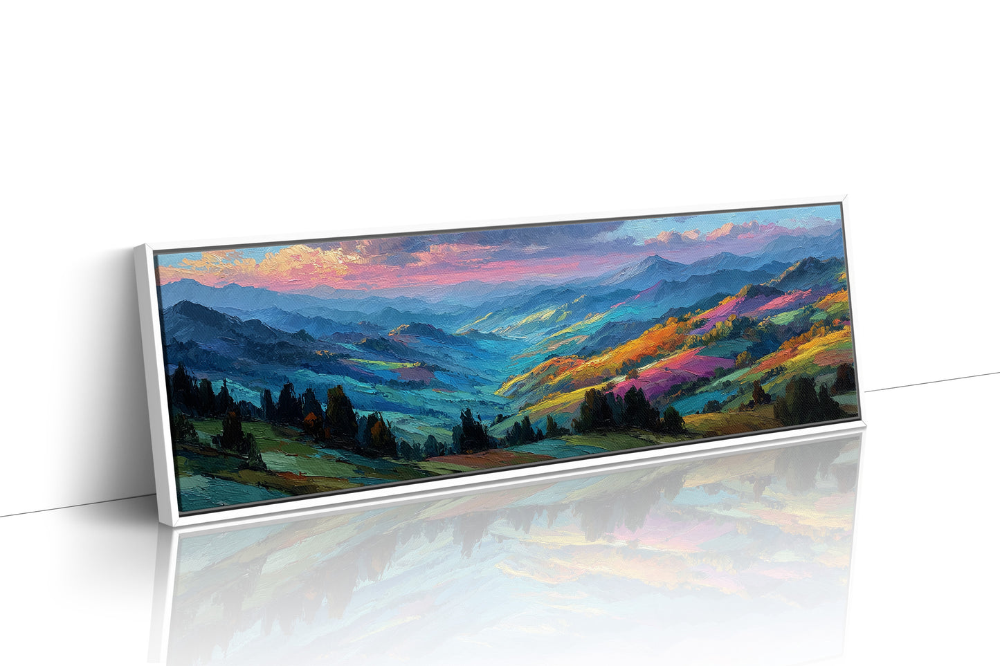Hills Painted By The Setting Sun