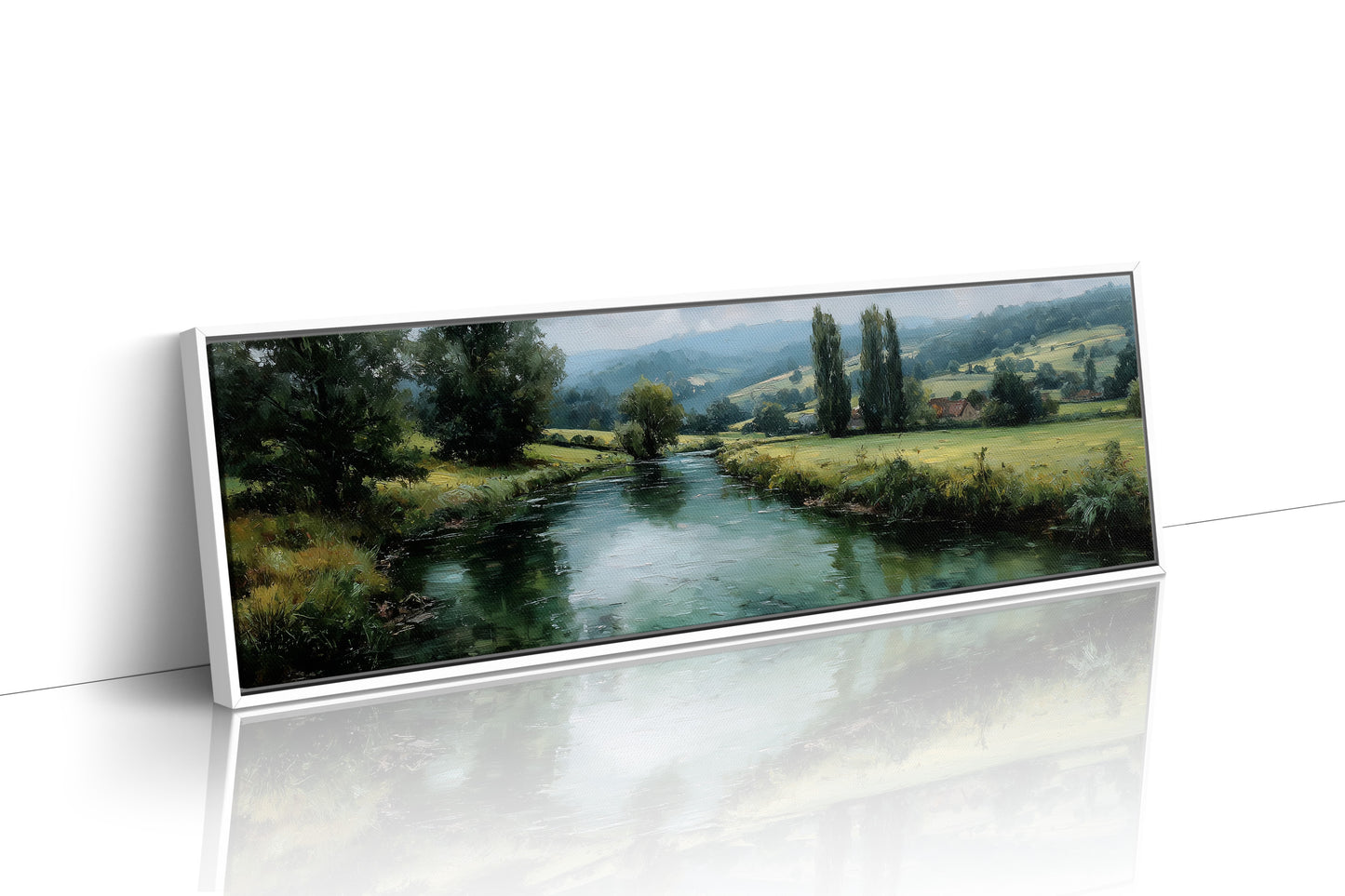 Quiet River Through Green Fields
