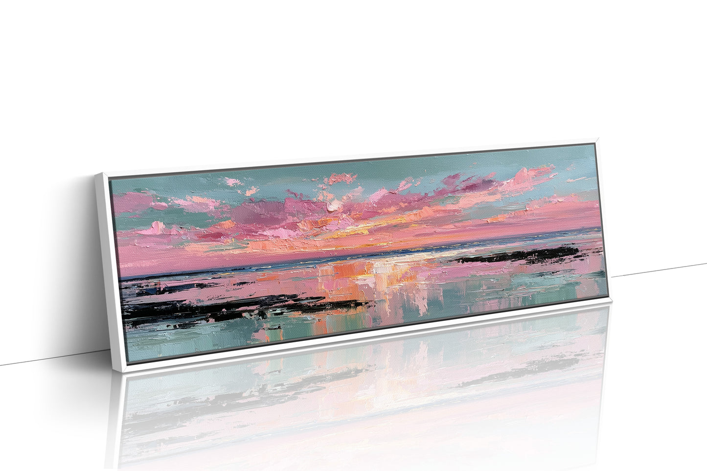 Blush Horizon Coastal Sunset