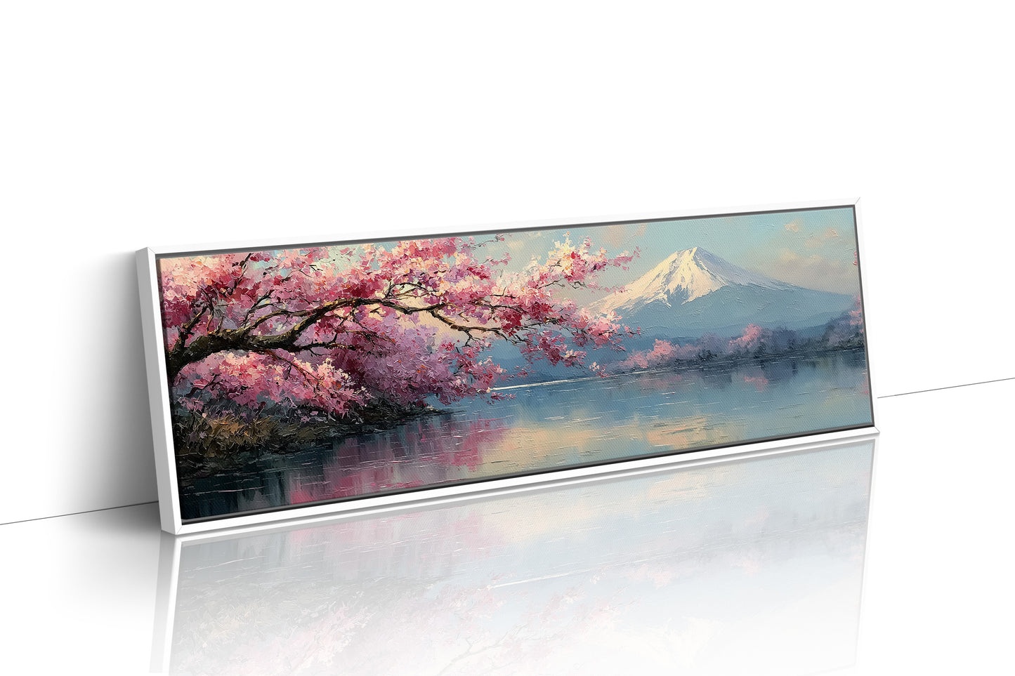 Cherry Blossoms and Mount Fuji Lake