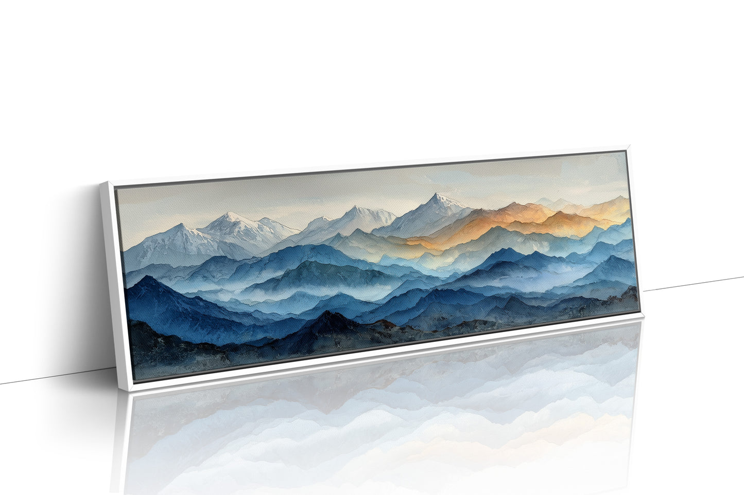 Misty Blue Mountain Range Landscape