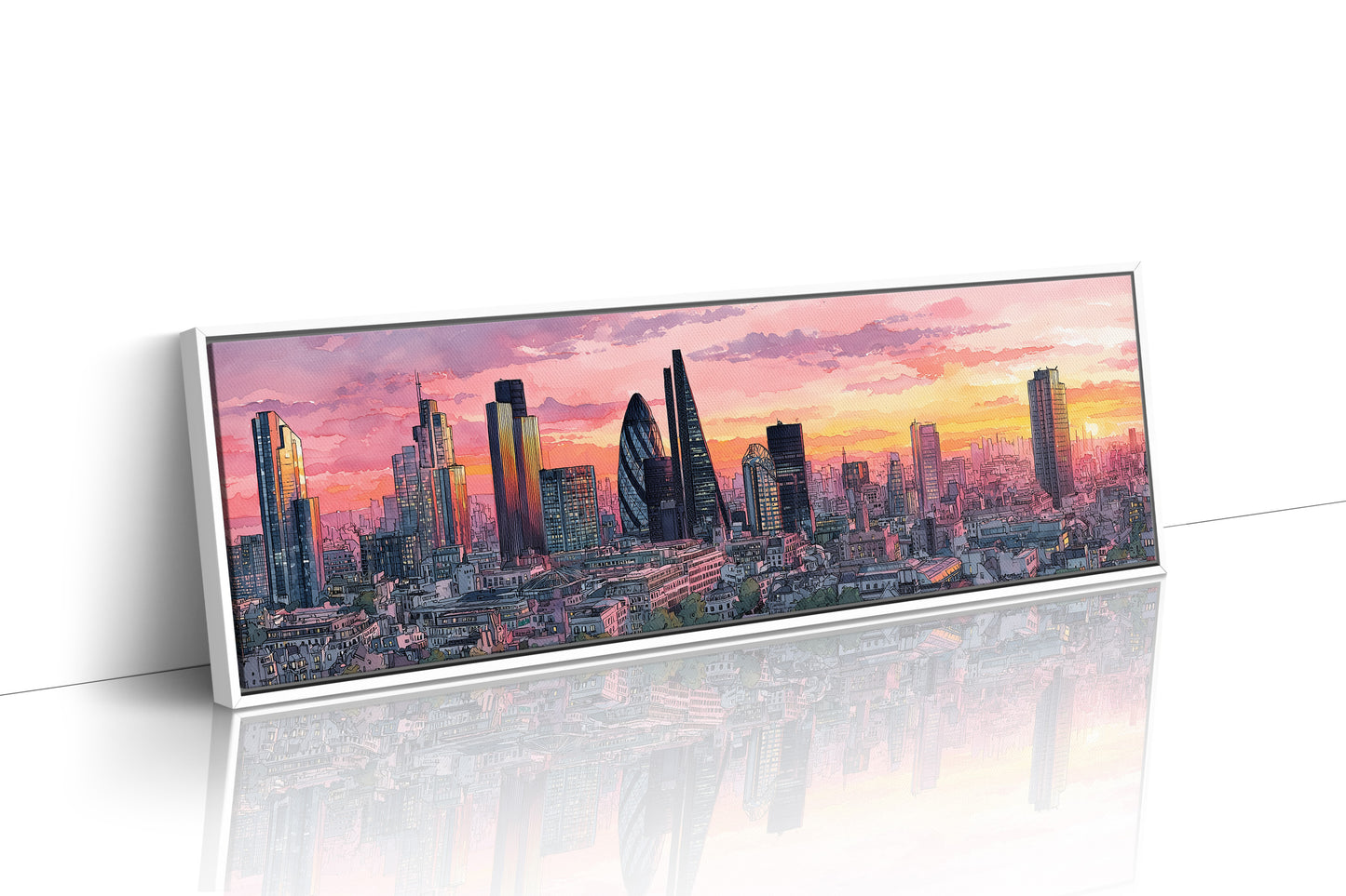 London Skyline In Sunset Glow