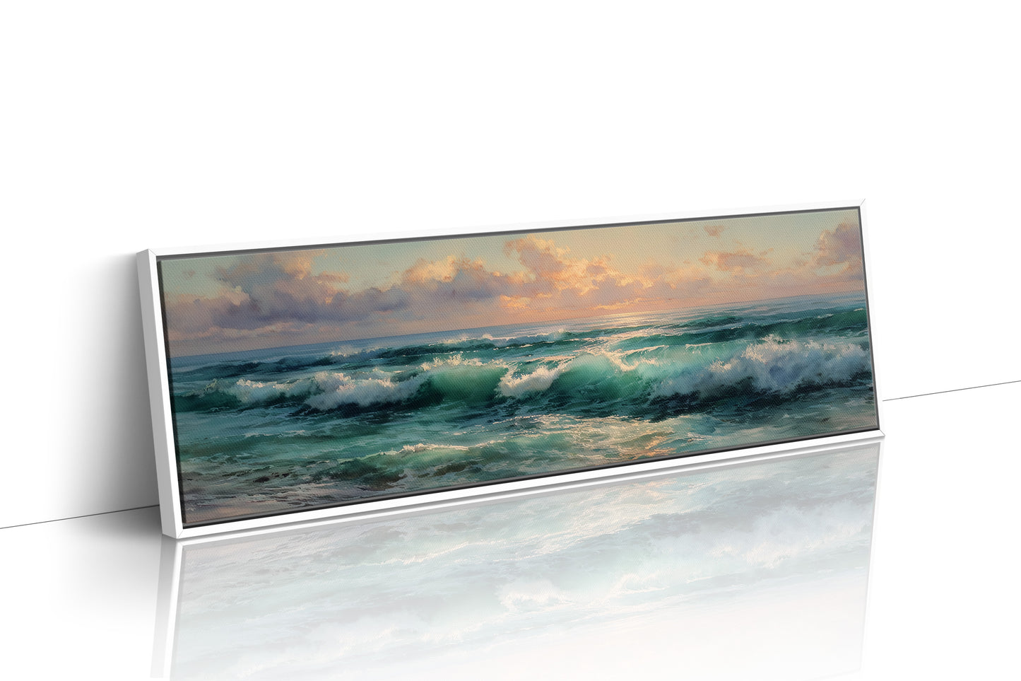 Golden Light Over Rolling Ocean Waves