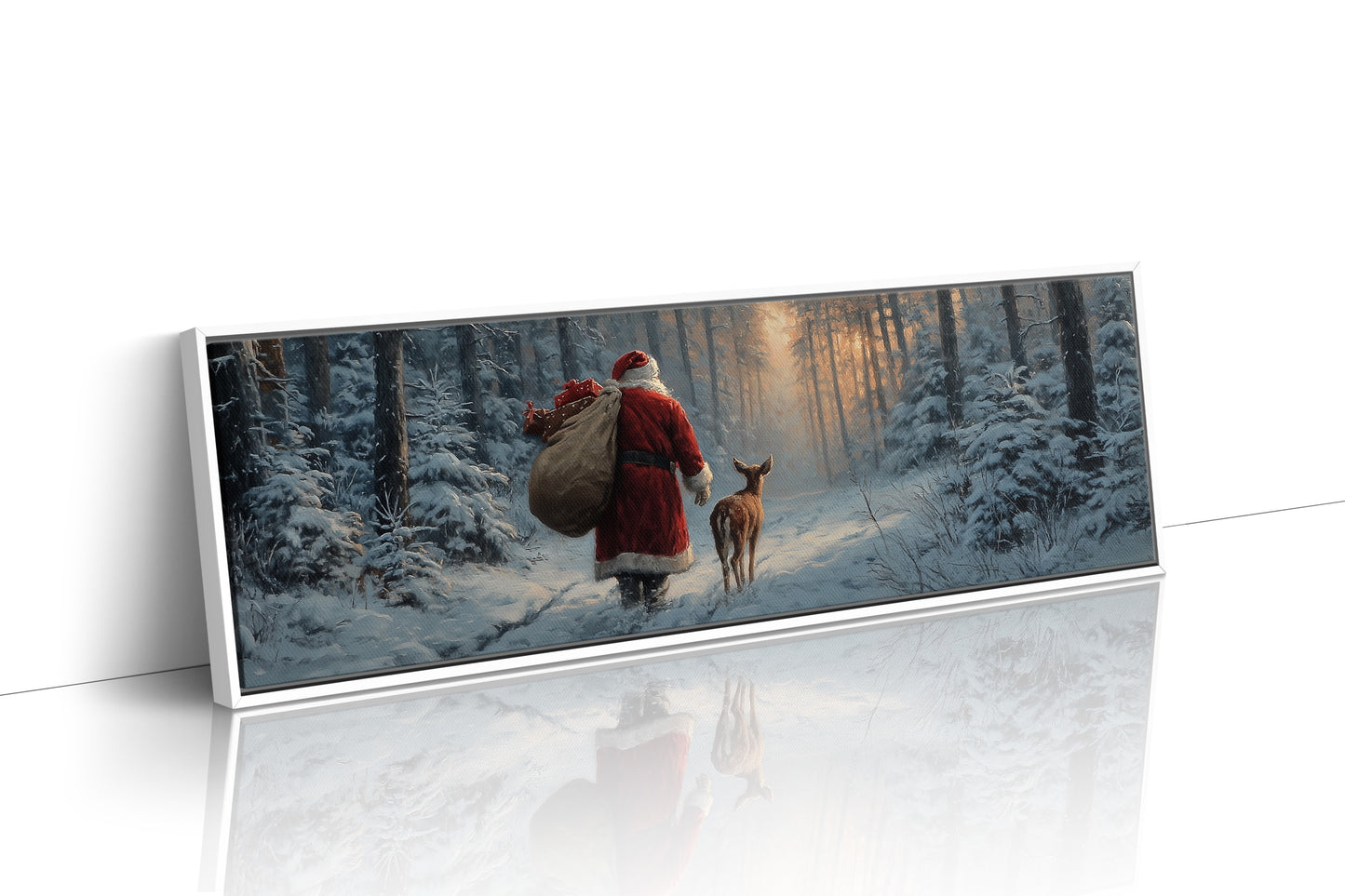 Santa’s Quiet Walk Through Winter Pines