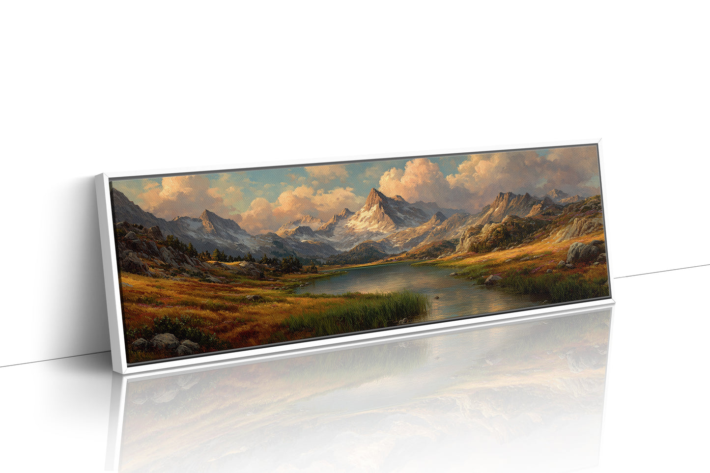 Golden Valley Beneath Alpine Peaks