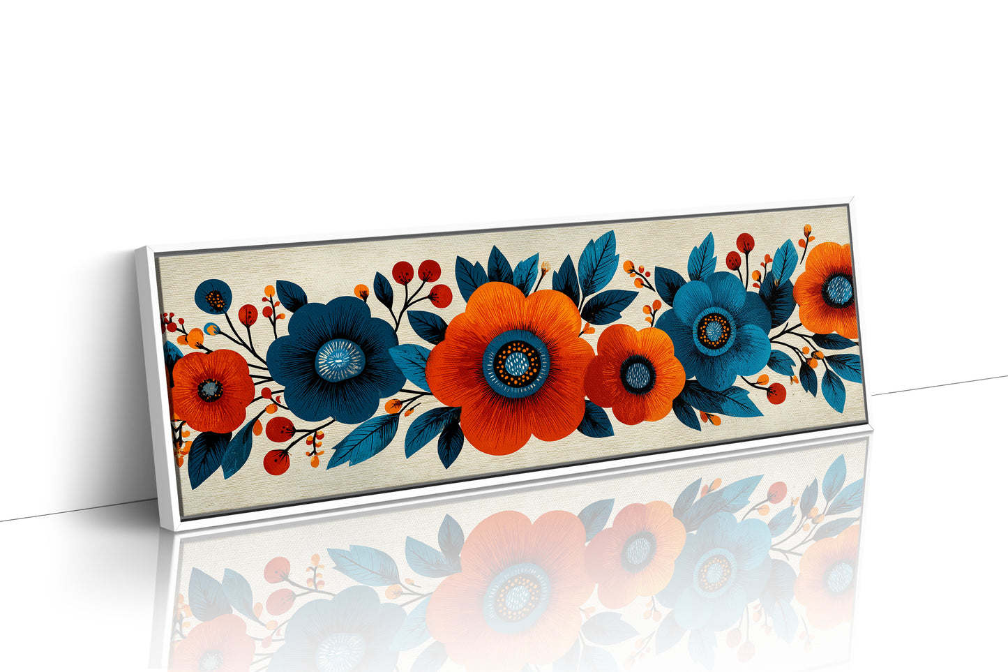 Bold Blooms in Autumn Blue
