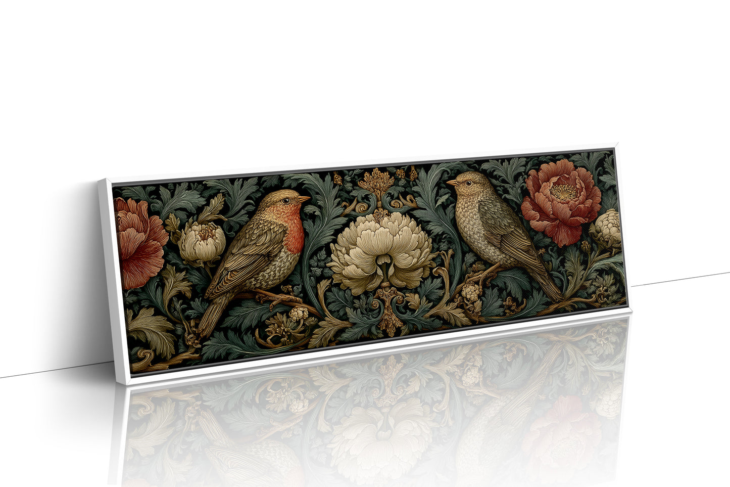 Songbirds Among Baroque Blooms