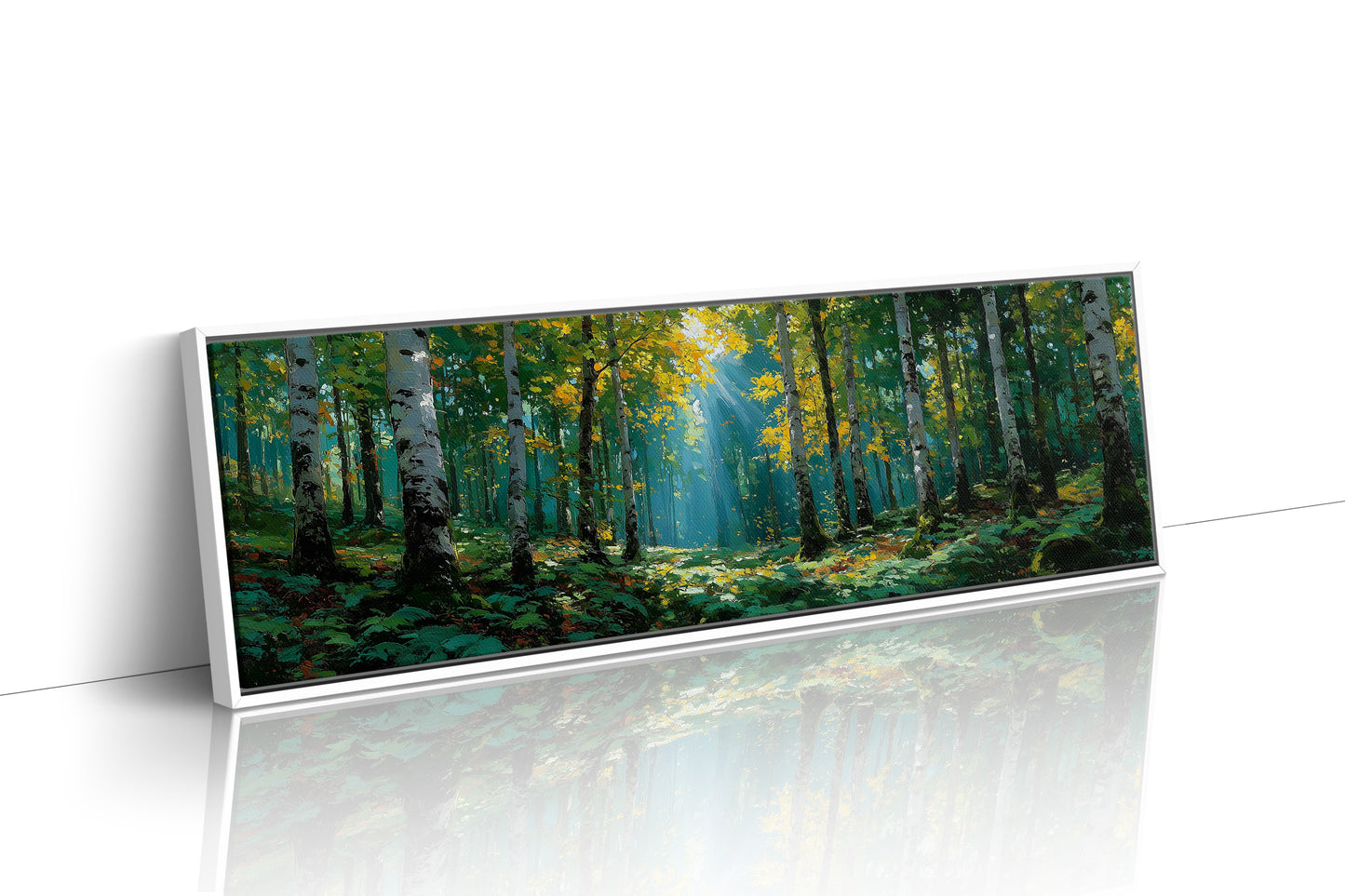 Sunlit Birch Forest